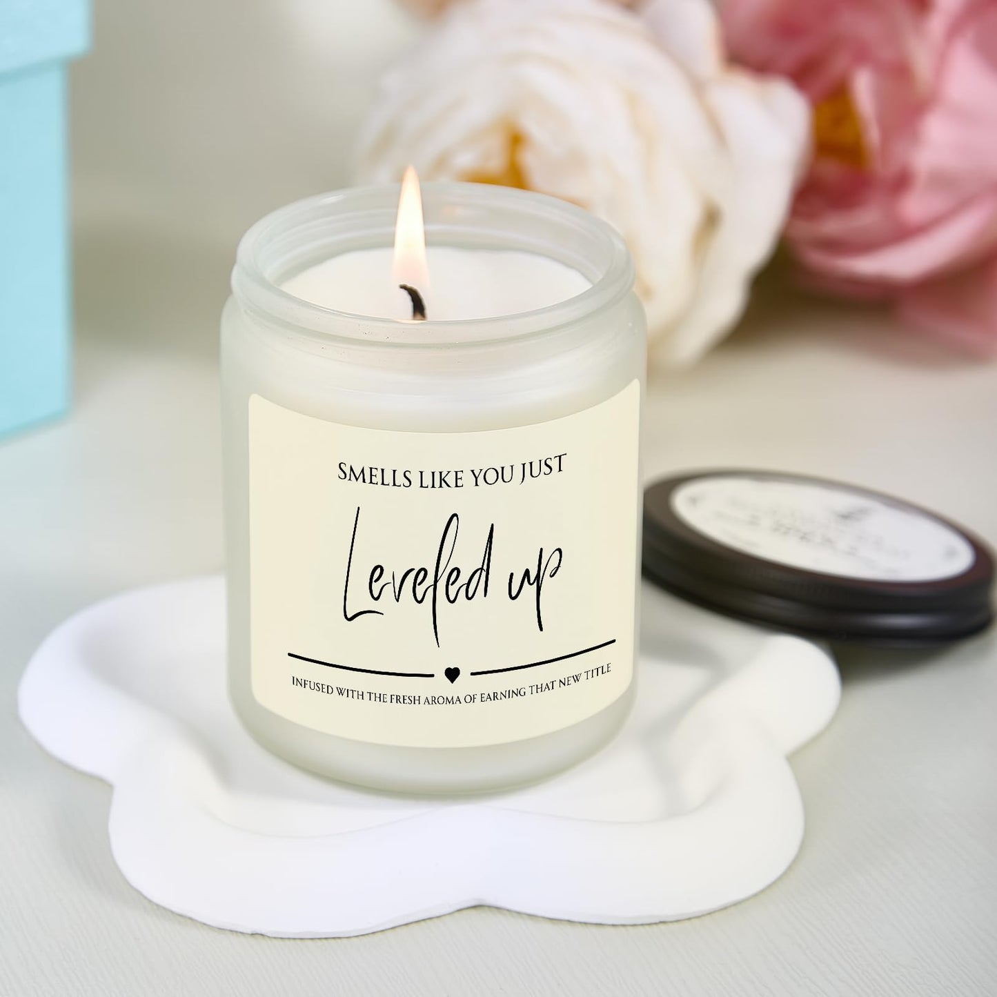 Kosmickiss Promotion Gifts for Women Men, New Job Gift, Congratulations Gifts for Women, Coworker, Boss, Friend, Handmade Funny Candle Gift Ideas