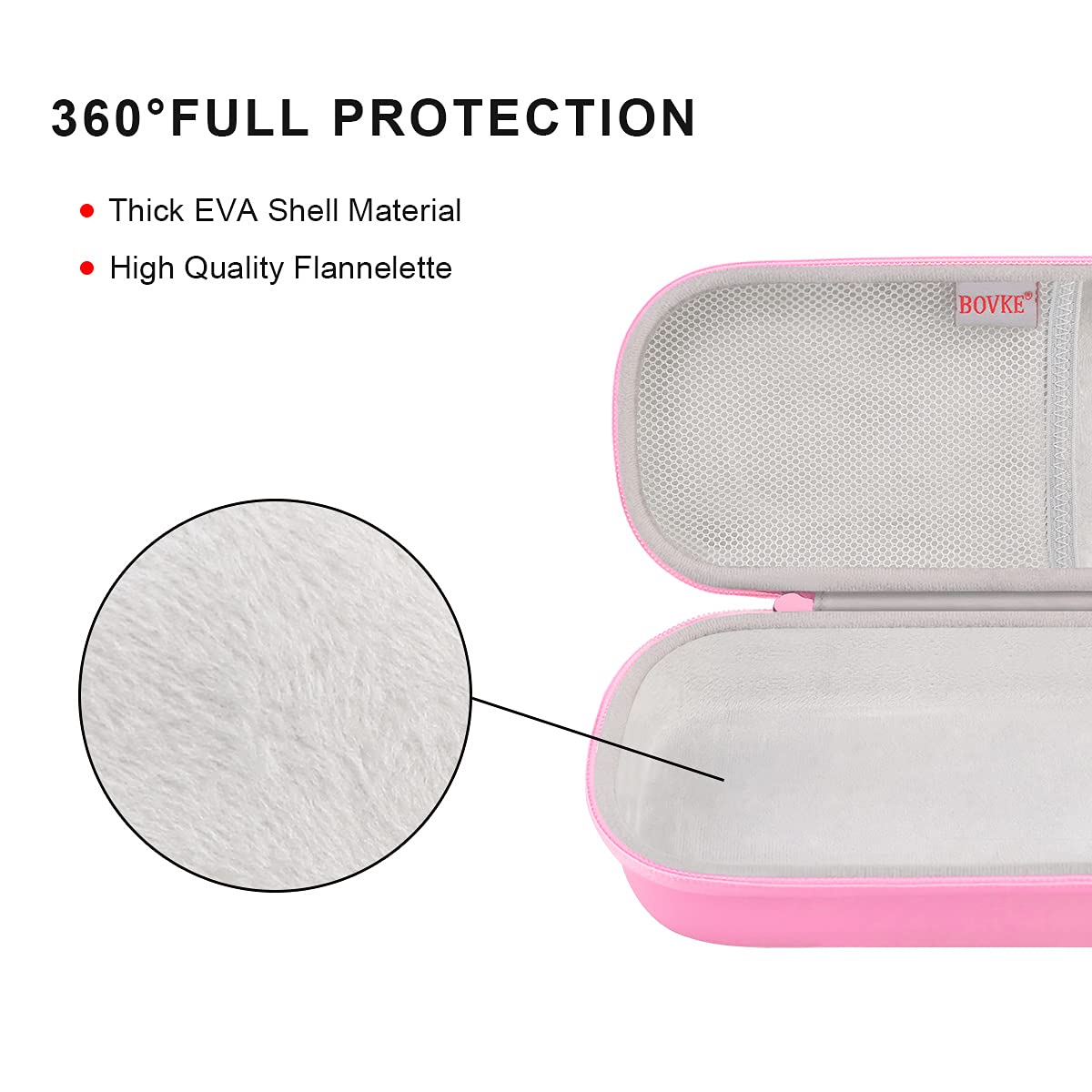 BOVKE Travel Carrying Case Compatible With 3M Littmann Classic III, Lightweight II S.E, MDF Acoustica Deluxe Stethoscope, Extra Room for Medical Scissors EMT Trauma Shears and LED Penlight, Pearl Pink