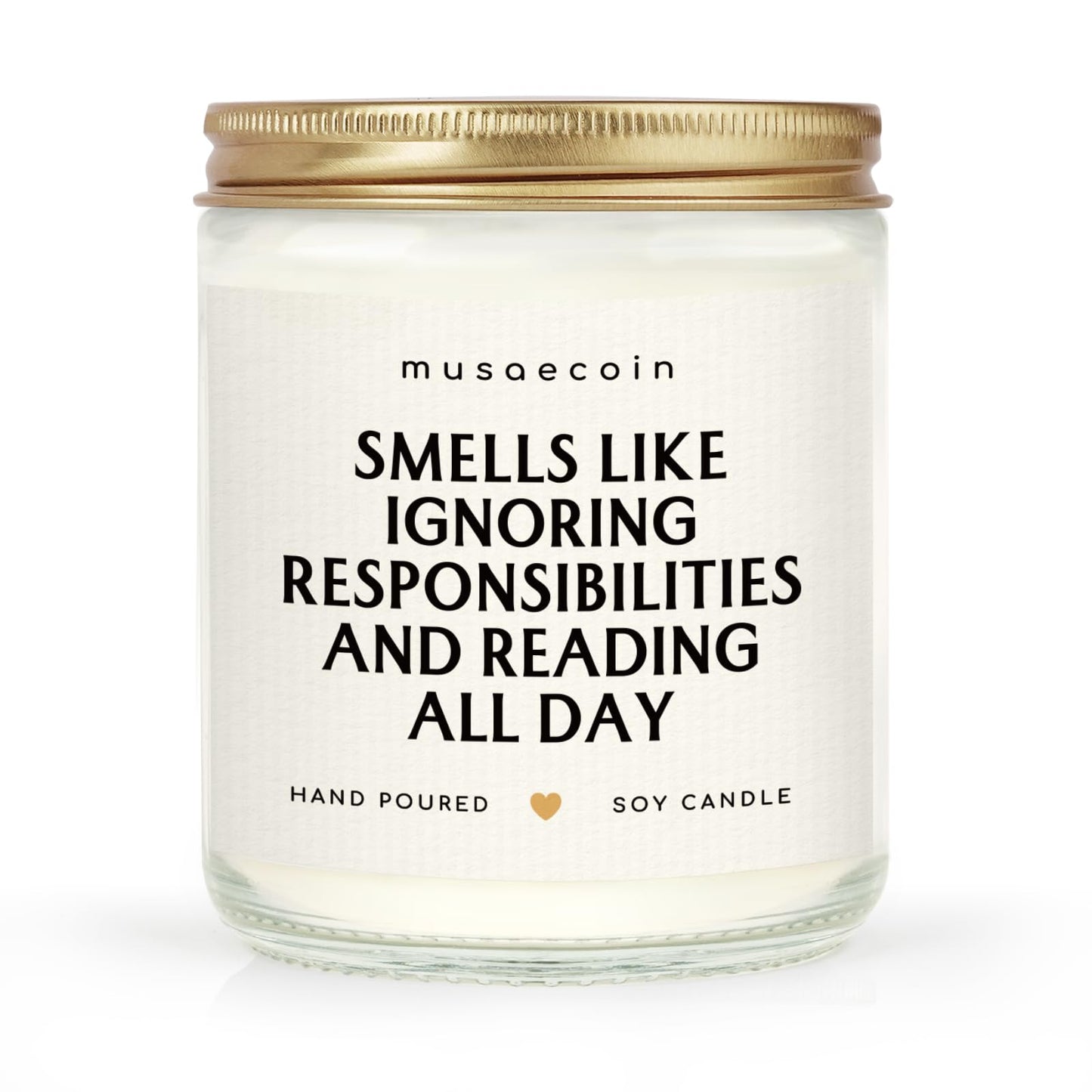 musaecoin Book Lovers Gifts, Funny Gifts for Book Lovers, Birthday Bookish Presents for Readers Librarian Bookworm - Handmade Lavender Candle 7oz