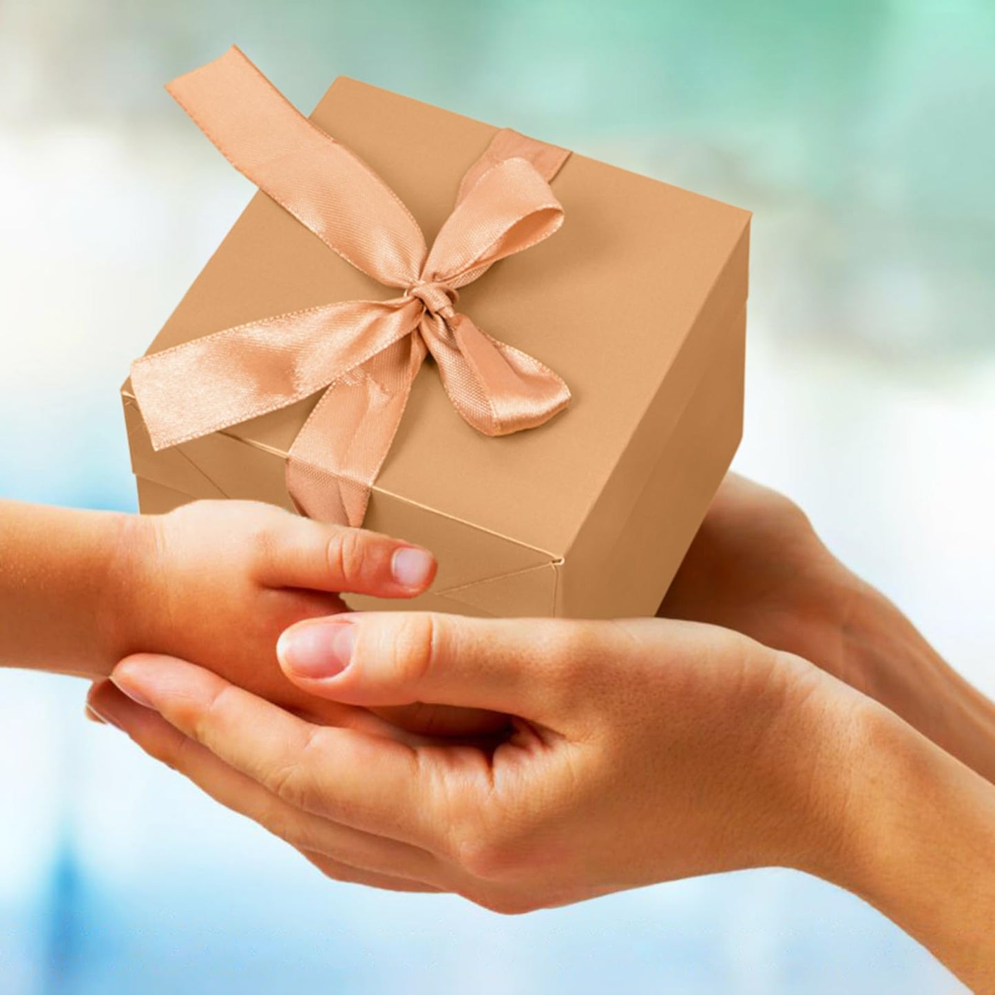 GP SUP 12 Pack Gift Boxes with Lids,10x10x10cm,Nested Squared Boxes with Lids for Fathers Day, Graduations, Weddings, Birthdays and Christmas, Gift Box, New Year Gift Box,Mother's Day(Gold, 4”×4”×4”)