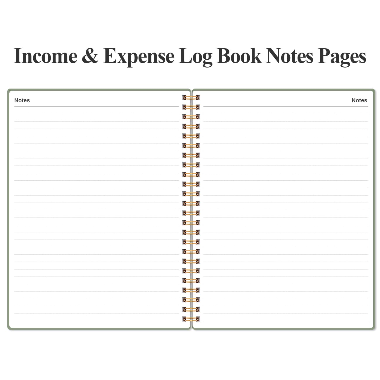 Heveboik Income & Expense Log Book - A4 Income and Expense Tracker for Small Business, Accounting Bookkeeping Tracking for Woman and Man, 8" x 10.5", Green