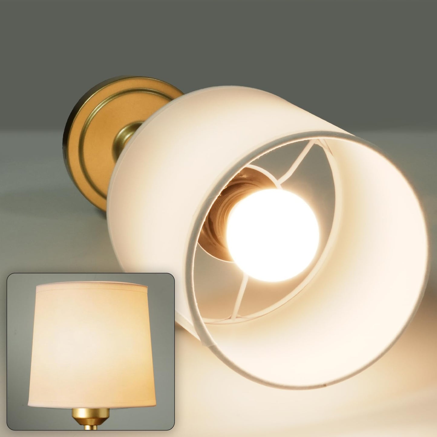 Cordless Table Lamp Rechargeable, Portable Battery Operated Light for Bedroom Living Room, 6000mAh Fabric Shade Desk Lamp 3000K Eye-Caring Home Decor for Dining Balcony Patio Counter Nightstand Hotel