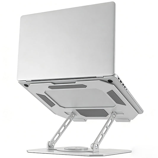 360° Rotating Laptop Stand for Desk, Heavy Duty Solid Steel Ergonomic Laptop Riser, Foldable Portable Computer Holder, Stable Adjustable Stand Compatible with MacBook Air/Pro 10-16 Inch Laptops