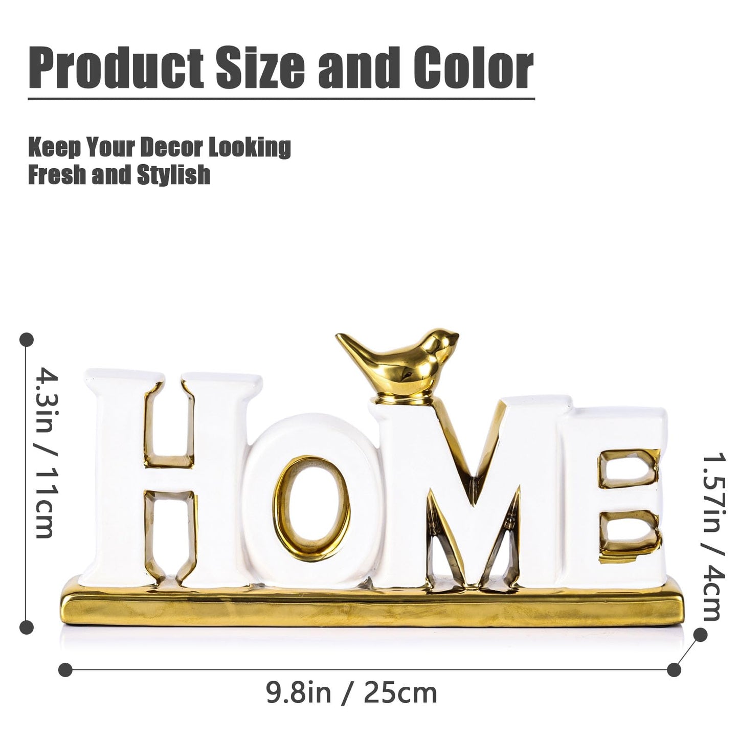 XMGZQ White and Gold Decor for Living Room Bedroom Bookshelf Coffe Table, Home Sign Aesthetic Statues Boho Wedding Accents Decorations, Knick Knacks Home Decor for Shelves,Living Room,Bedroom,Desktop