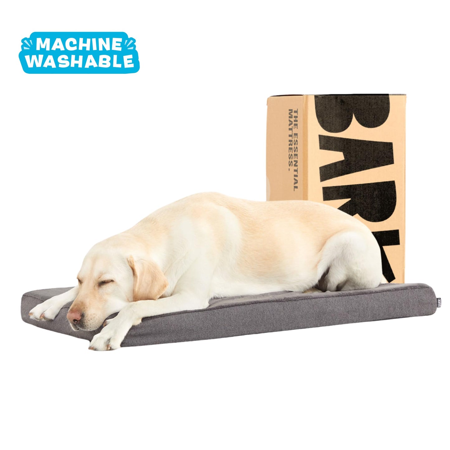 Barkbox Orthopedic Dog Bed with Memory Foam, Premium Comfort for Dogs and Puppies, Large Sized Dog Bed for Joint Relief and Restful Sleep, Durable and Easy to Clean - Grey, Large