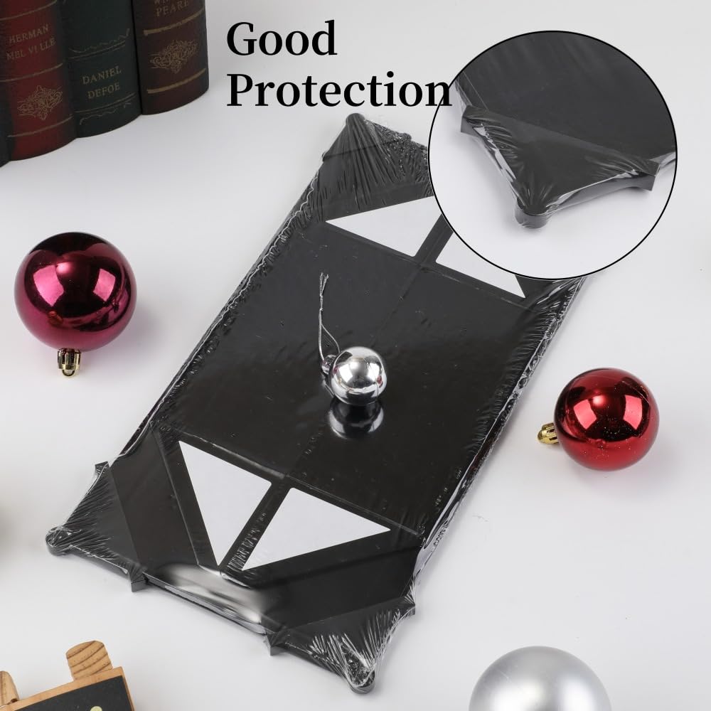 PACKGILO 1 Pcs Black Gift Box Large 13x11x5.3 Inch Black Magnetic Boxes with Crinkle Paper Red Large Gift Box with Shredded Paper Luxury Gift Boxes with Lids for Presents