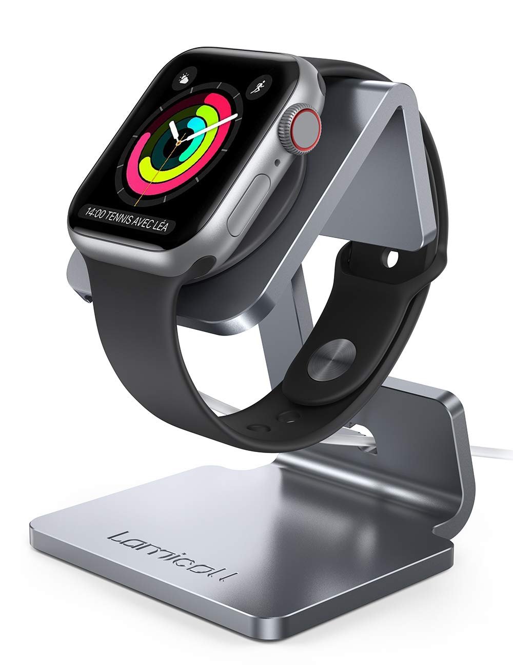 Lamicall Stand Suit for Apple Watch, Charging Stand : Desk Watch Stand Holder Charging Dock Station, Gift Compatible with Apple Watch Series SE 11/10/9/8/7/6/5/4/3/2/1, 44mm/42mm/40mm/38mm - Gary