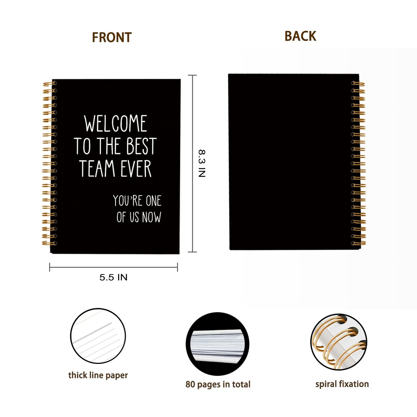 OXW Welcome to The Team Gifts Notebook, Team Gifts for Employees, Welcome Gift for Coworker Staff Colleague Team Member, Employee Appreciation Gifts, Journals for Writing, (5.5'' X 8.3'')