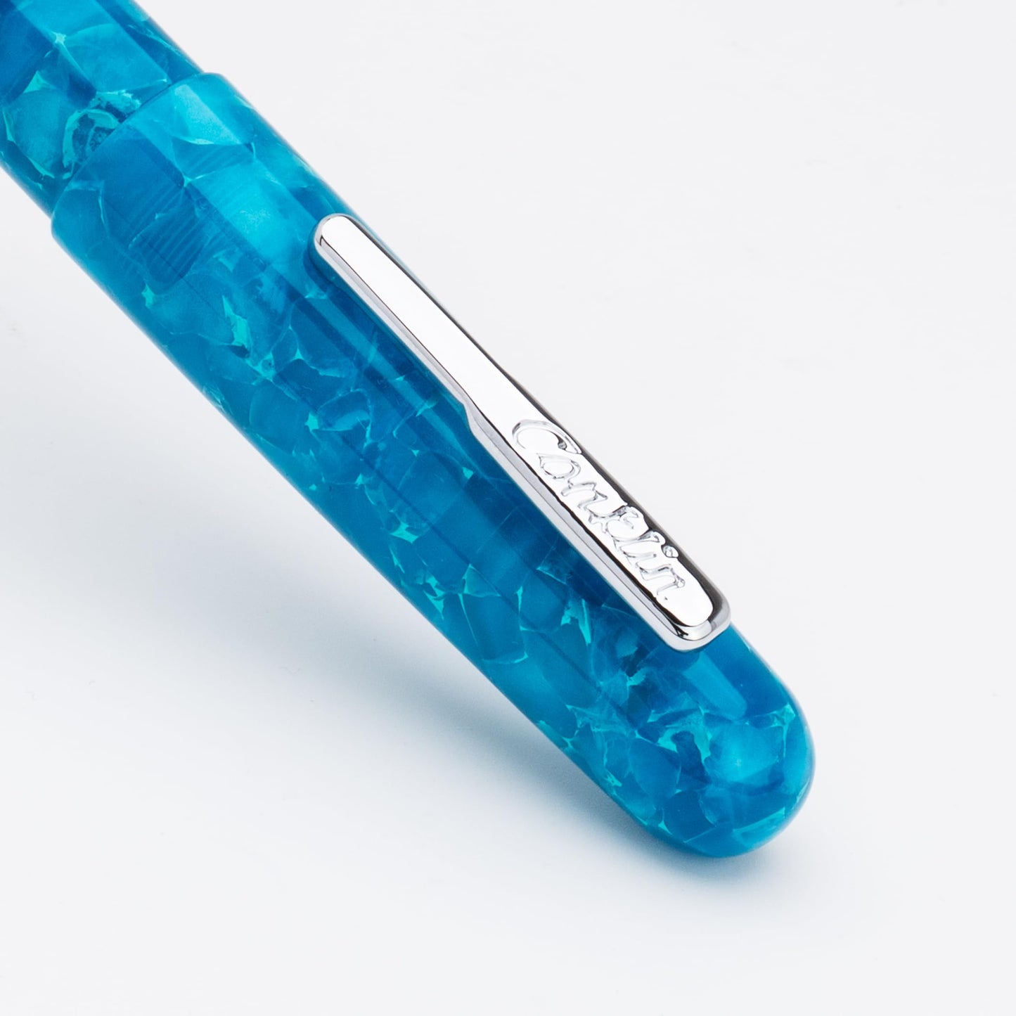 Conklin All American Fountain Pen Turquoise Serenity Special Edition – Stub Nib with Free 15ml Conklin Black Ink Bottle – Calligraphy and Creative Writing Luxury Pen Gift for Collectors and Artists
