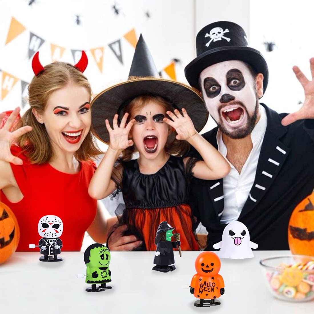 Max Fun 18pcs Halloween Wind Up Toys Assortments for Kids Halloween Party Favors Treat Bag Stuffers Goody Bag Filler Treats Prizes (Halloween)