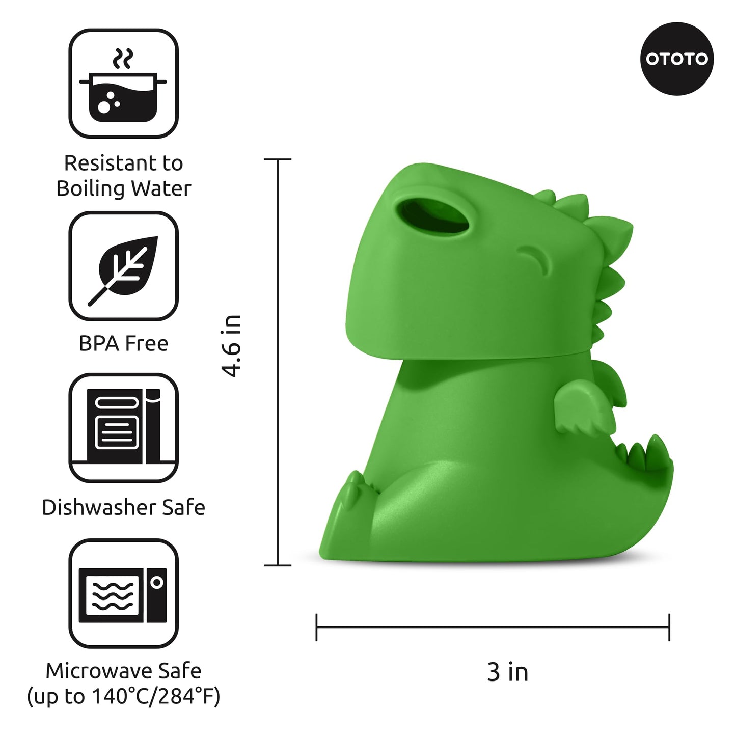 OTOTO NEW Dracowave Microwave Cleaner - Dragon Microwave Steam Cleaner, Cleans Grime in Minutes with Water and Vinegar - Cute Kitchen Gifts Accessories, Funny Kitchen Gadgets, White Elephant Gifts