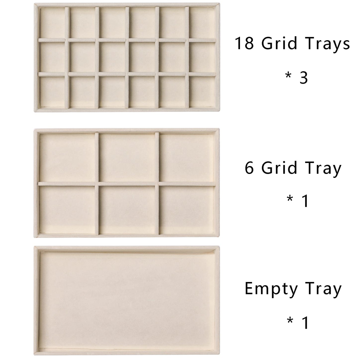 Frebeauty Acrylic Jewelry Organizer Earring Organizer Box with 5 Drawers Earring Holder Organizer with Velvet Trays Clear Jewelry Box for Women Earring Display for Rings Studs(Beige)