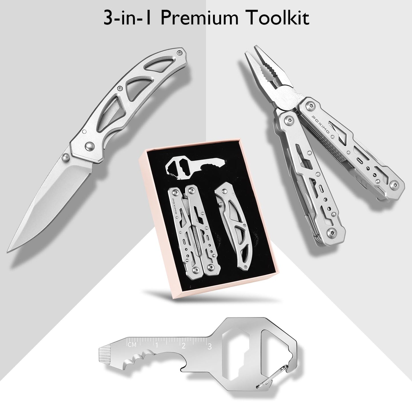 Multitools gifts for Women, Multi tool Pliers & Pocket Knife Gift Set for Wife Mom Sister- Women Stocking Stuffers for Birthday, Mothers Day, Valentines Day, Premium Gift Box for Her