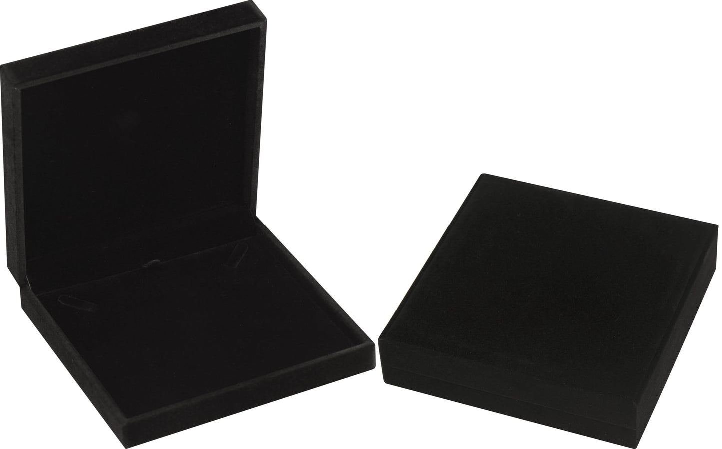 LAODA Big Necklace Chain Jewelry Gift Box Soft Touch Premium Velvet Material Choker Necklace Storage Holder Box for Women Men Size 6.4"(W)*6.4"(D)*1.5"(H) Black