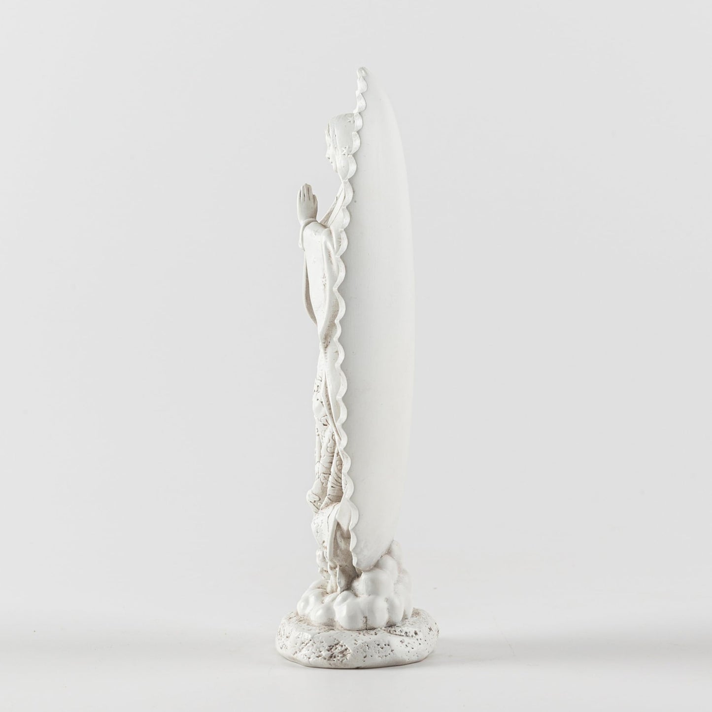 DevotedWalls 7 inch Handcrafted Our Lady of Guadalupe Statue,Catholic Resin Religious Figurine,Virgin Mary Statue of Mexico,Mother of Jesus Figurine for Home Decor Gifts（Small White Virgin Mary）