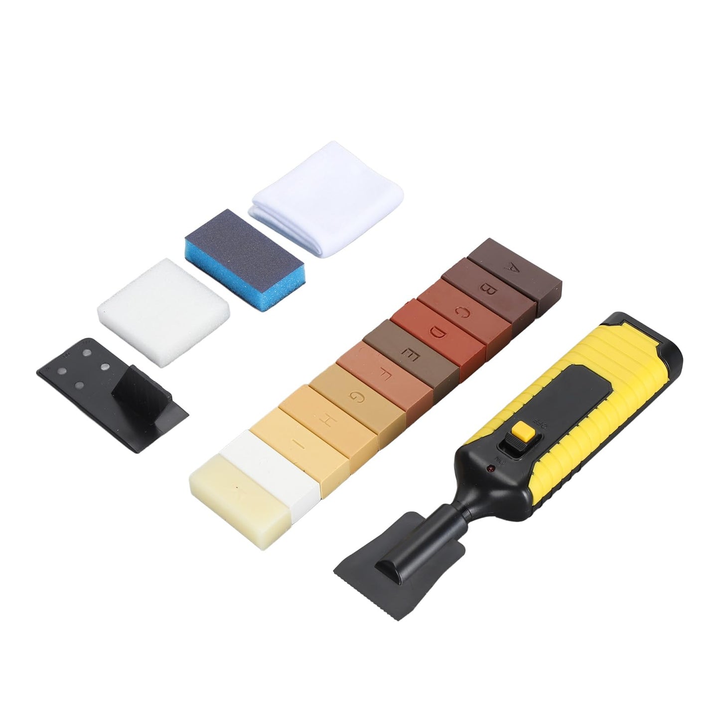 Rengue Wood Floor Repair Kit, Easy Application, Ideal for Home Furniture and Laminate Floors, 16.8x3.7cm Size Wood Floor Repair Kit, Plastic Wax with Nan Household Daily Necessities