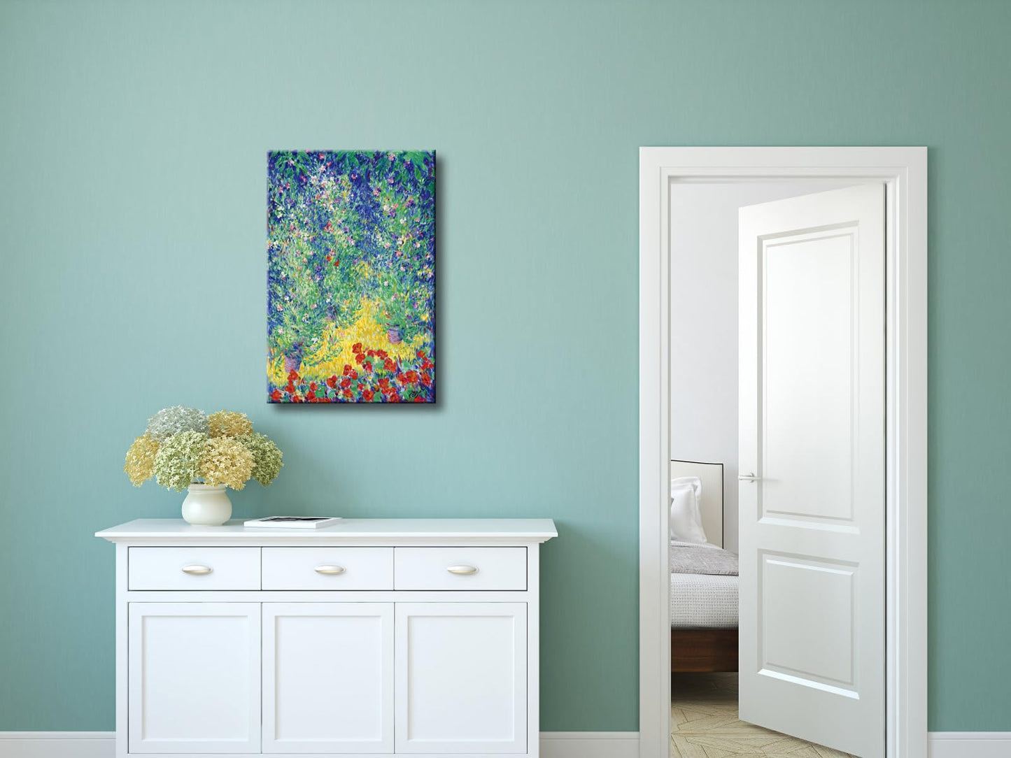 Wieco Art Canvas Prints Flowers in a Garden,1928 by Theodore Earl Butler Abstract Canvas Wall Art for Wall Decor and Home Office Decorations