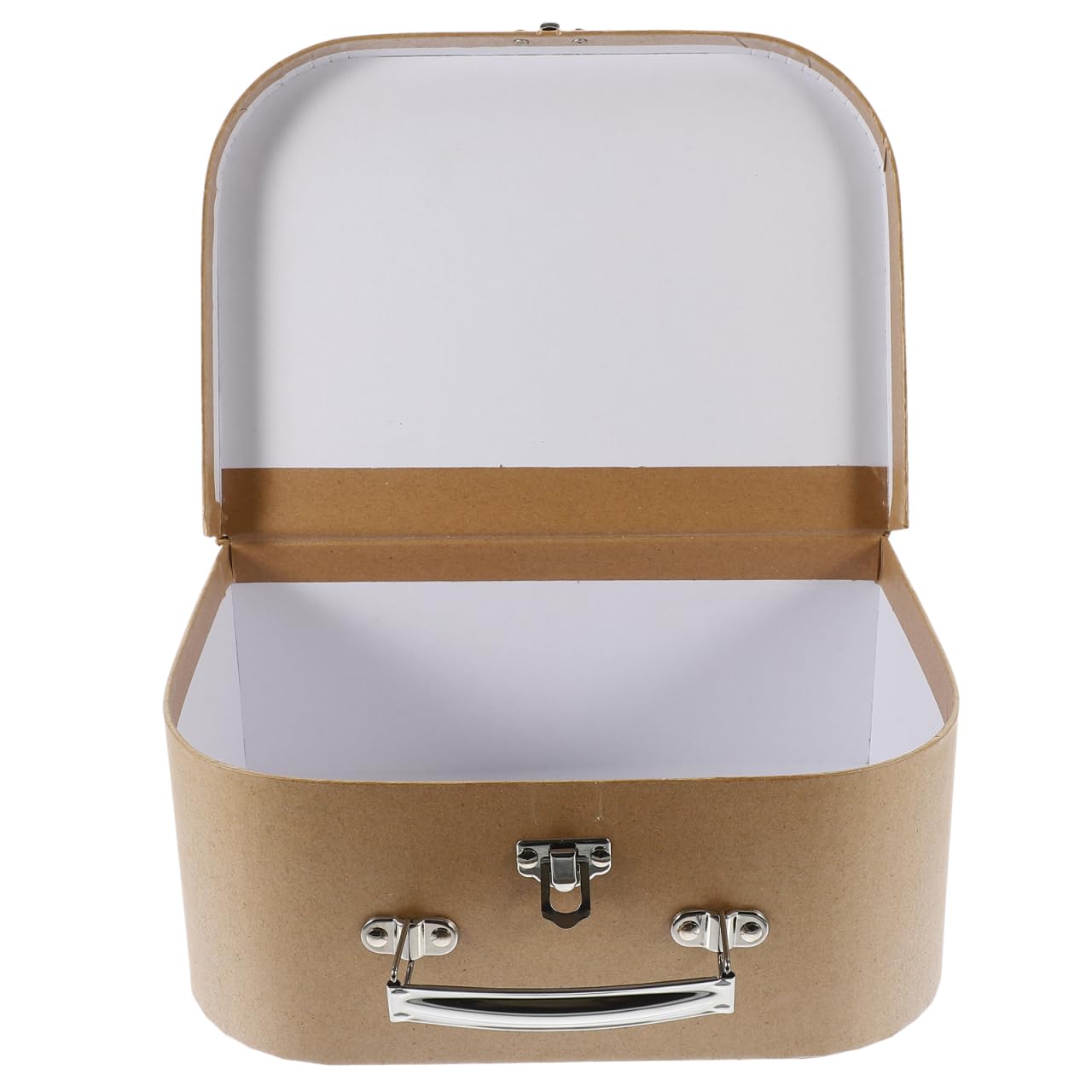 VILLCASE Cardboard Suitcase Box with Handle - Decorative Thickened Paperboard Storage Box for Crafting Organizing and Gifting Jewelry, Stationery, Wedding Party Favors 10x7.5x3.9 inch