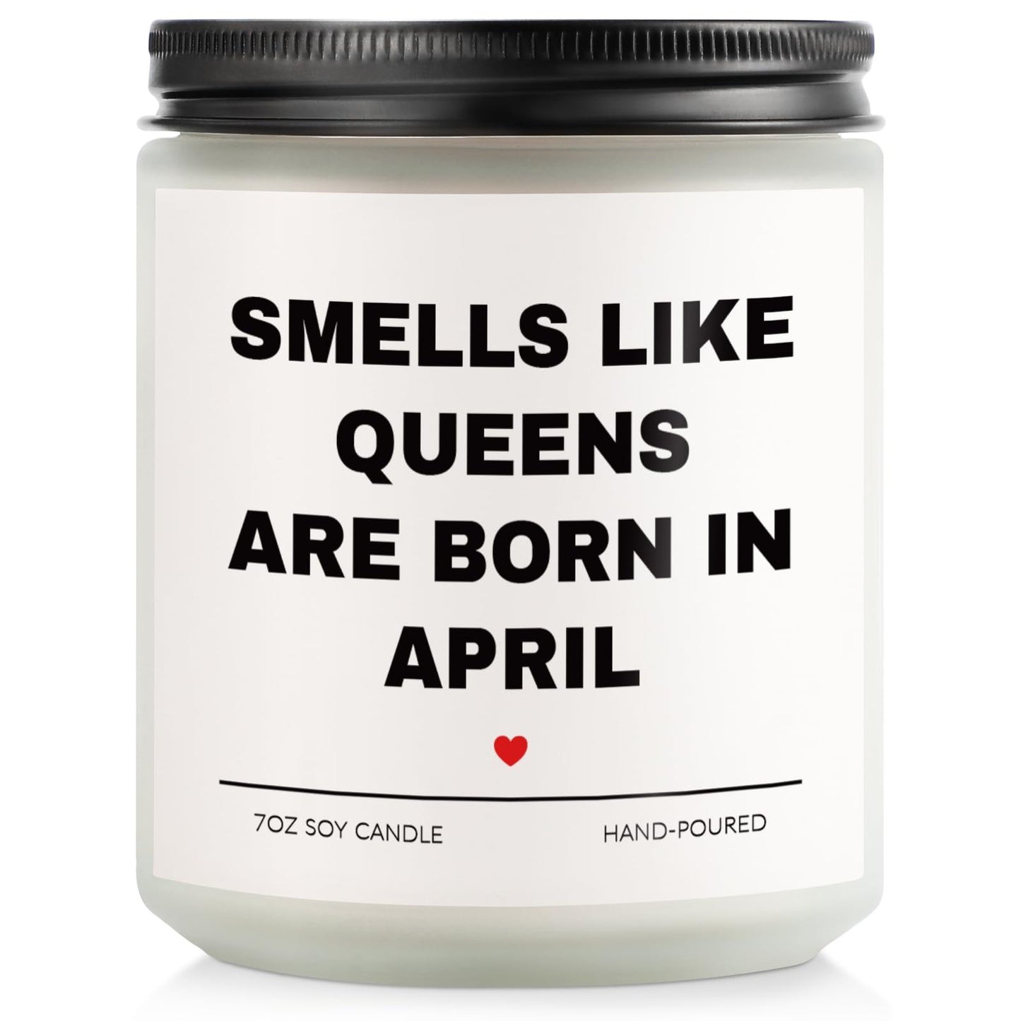 Aremdys Birthday Gifts for Women, April Candle for Queens are Born in April, 30th 40th 50th 60th 70th Happy Bday Gifts Idea for Women Sister Mom Friend from Men Sister Son Friends, 7OZ Scented Candle