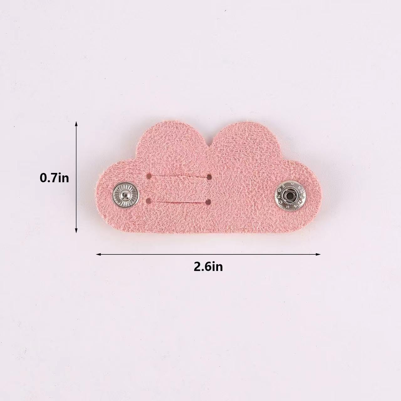 Heart Cord Organizer Earbud Holder Earphones Headphones Cable Winder Earbud Organizer, 3PCS PU Leather Cable Organizer Gifts for Men Women lover, Matcha Green/Pink/White