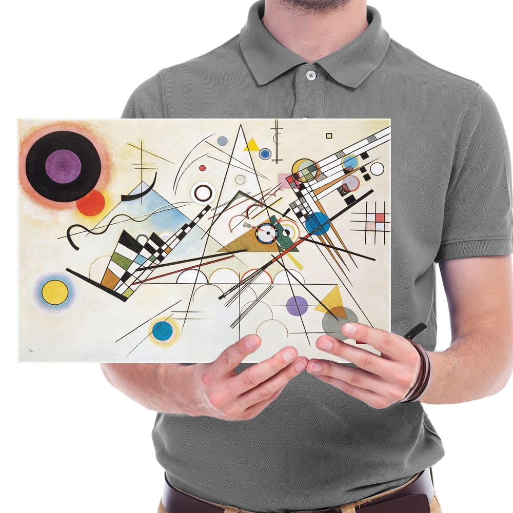 Wieco Art Canvas Wall Art Wassily Kandinsky Composition Viii Picture Print of Famous Paintings Canvas Prints Abstract Wall Art for Living Room Home Decor and Wall Decorations