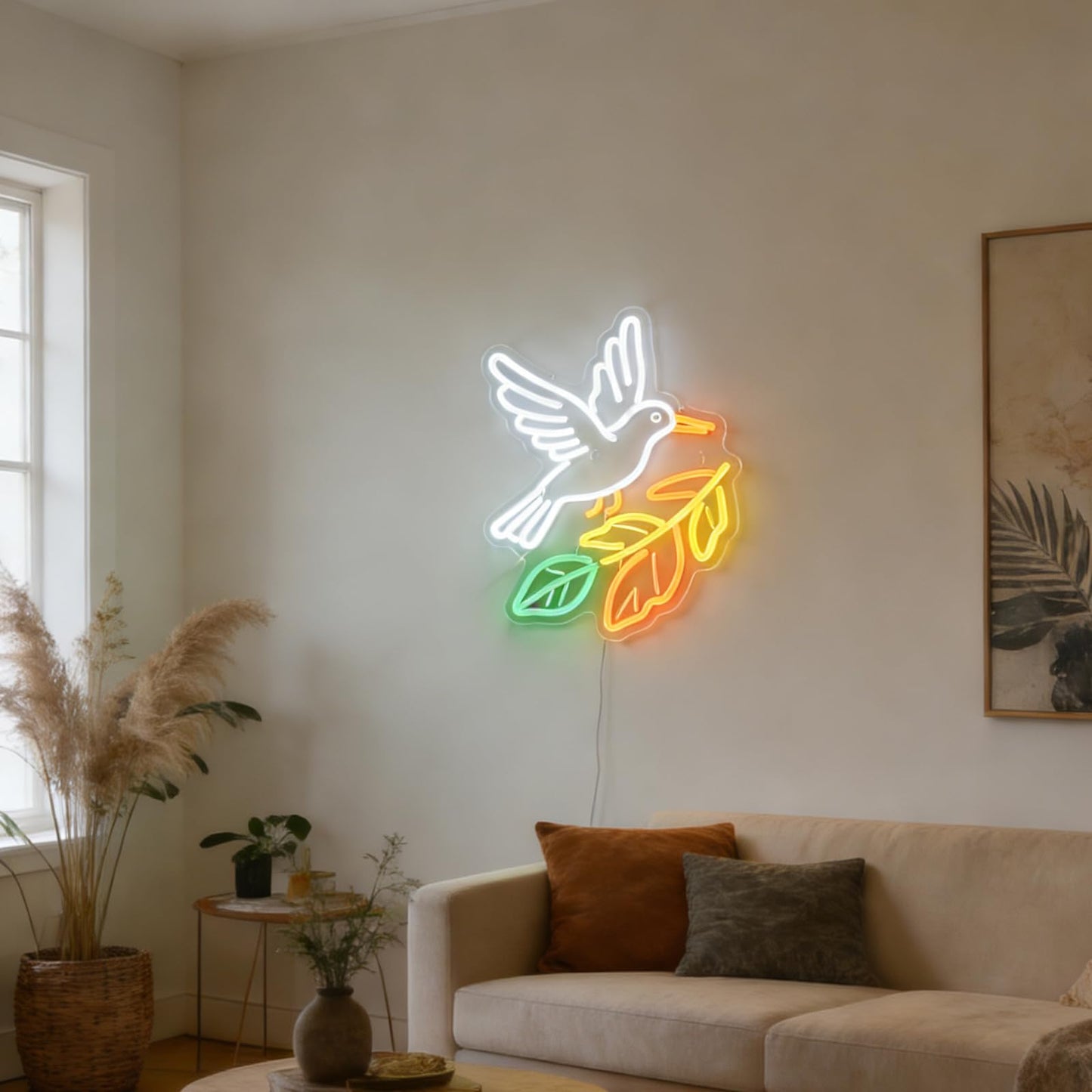 Dove Neon Sign - 16x12.5 inch Dimmable LED pigeon Neon Light Bird Boho Decor for Living Room, Bedroom Wall Art, Garden Office | Unique Gift for Women Girlfriend Wife