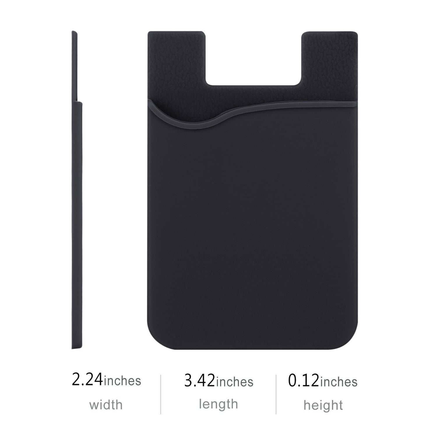 Pofesun Adhesive Phone Card Holder, 3 Pack Silicone Stick-on Wallet ID/Credit Card Holder Pouch Sleeve Self Adhesive Sticker Case for iPhone 17 16 15 14 13 12 Pro Max,iPad,Samsung Galaxy,Tablet