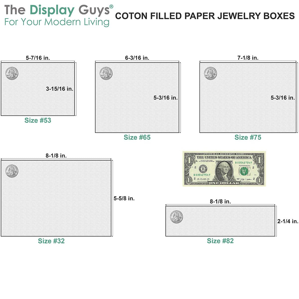 TheDisplayGuys - 25-Pack #21 Cotton Filled Cardboard Paper Jewelry Boxes Gift Case - Gold Foil (2.6" x 1.6" x 1.0") - for Shipping or Storage