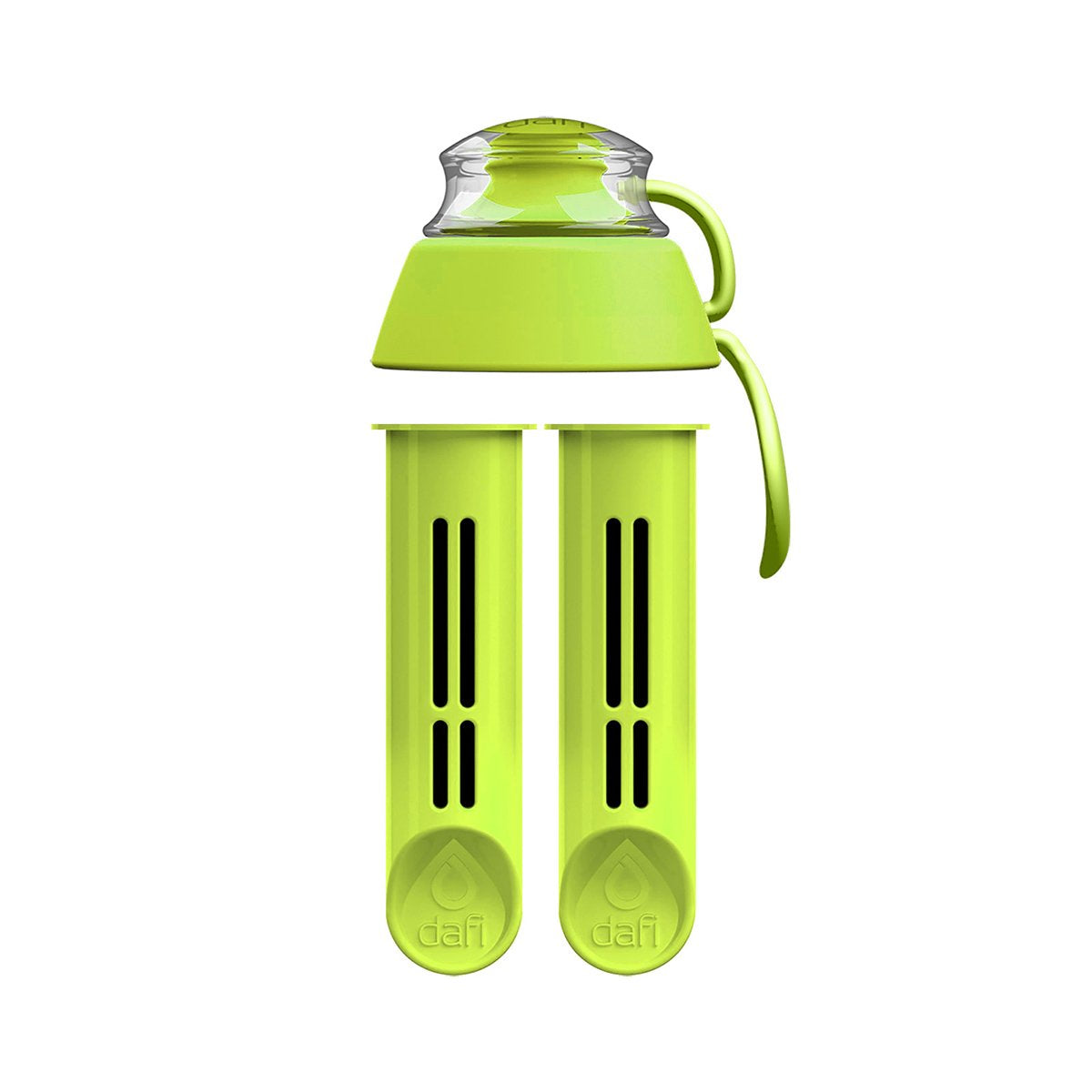 DAFI Water Bottle Filters and Cap Replacements Green | 2-Pack | Last up to 60 Days | Hiking Water Filter, Personal Filtered Water Bottle, Camping Water Filter | BPA-Free | Made in Europe