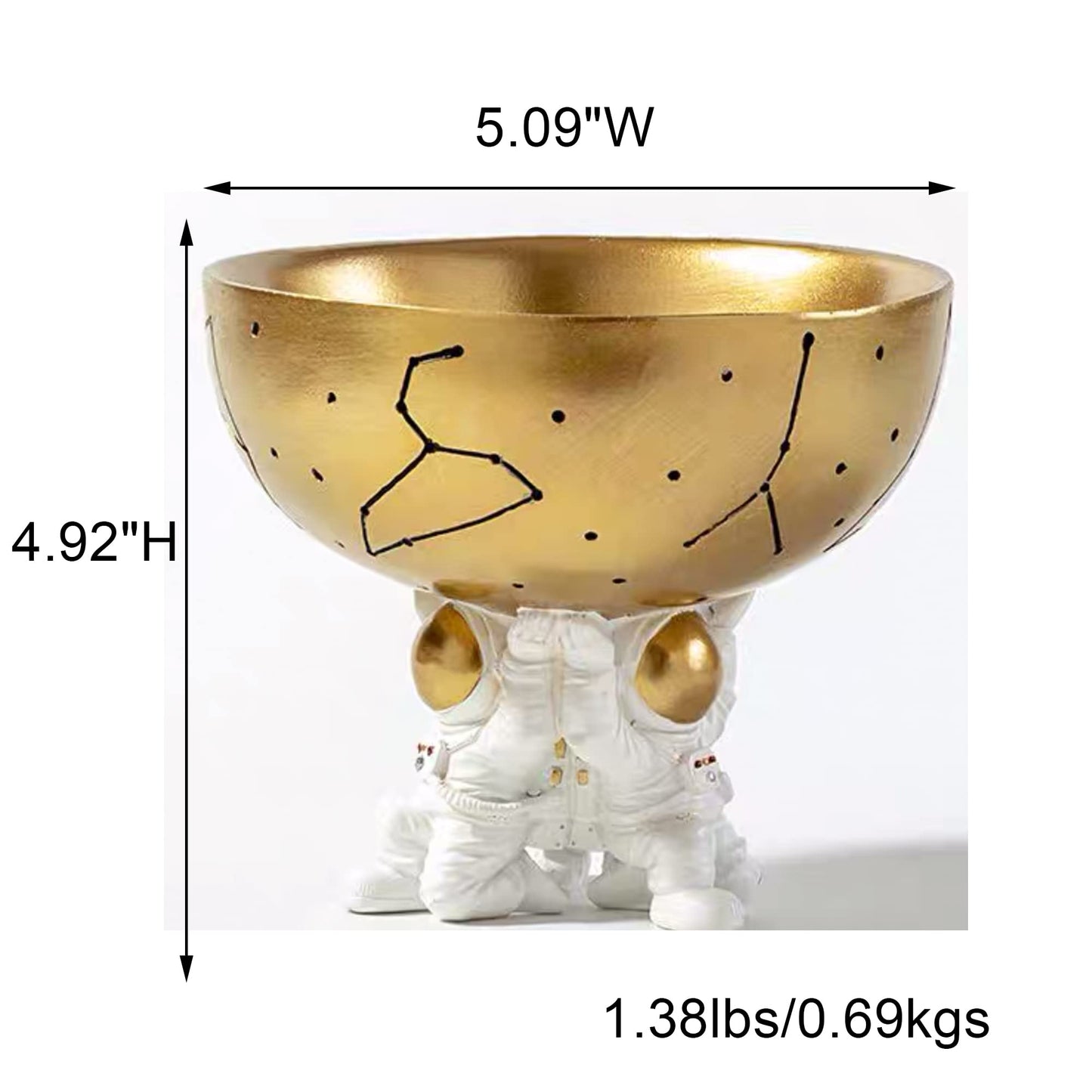 BUTILIVEEN Astronaut Decorative Bowl for Sundries, Spaceman Candy Bowl, Key Holder and Jewelry Storage Box, Astronaut Decor, Gifts for Spaceman Lover, Resin, 5.09" W