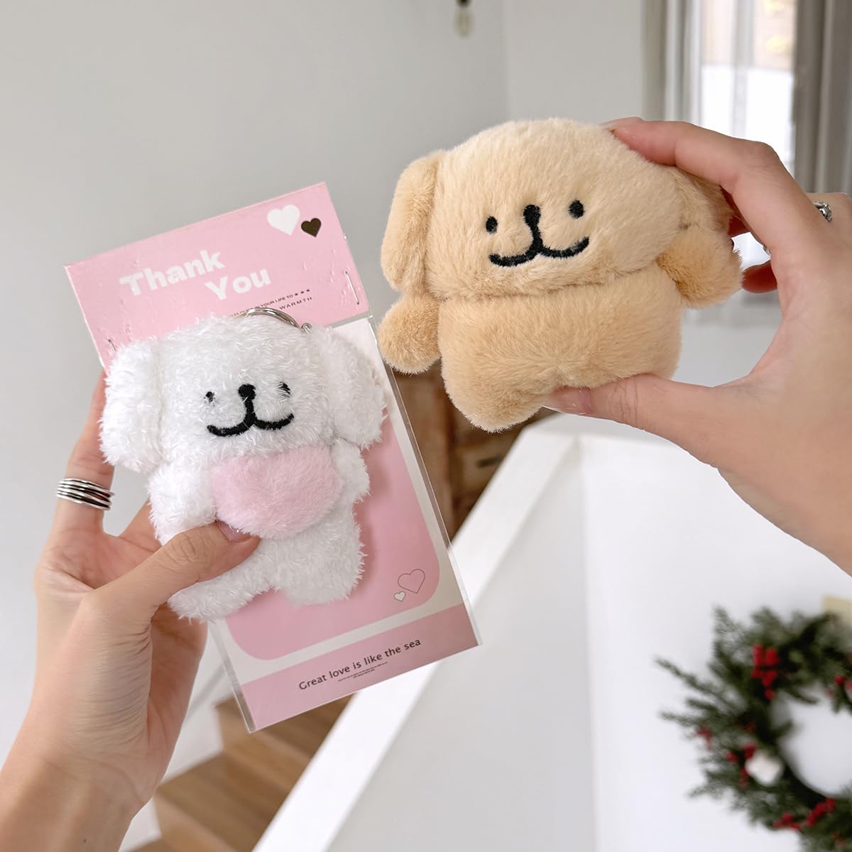 Yatchen Furry Case Compatible with AirPods Pro,Funny Cute 3D Cartoon Plush Dog Design Fluffy Soft Warm Cover Case Carrying Charging Box with Keychain Anti-Fall Protective Case for AirPods Pro