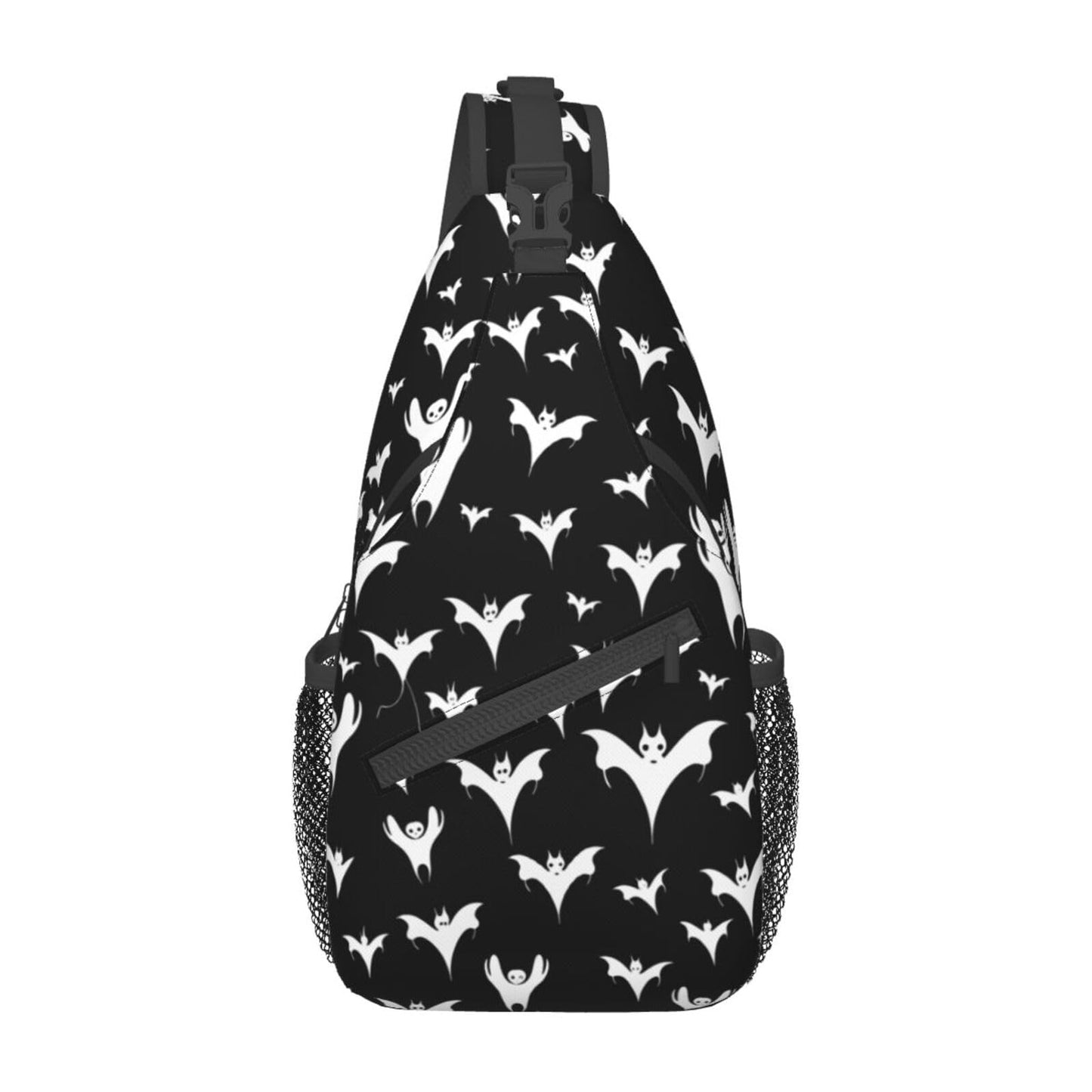 Halloween Goth Bats And Moon Sling Backpack Hiking Backpack Crossbody Bag Sports Lightweight And waterproof Chest Bag Shoulder Bag For Women Men