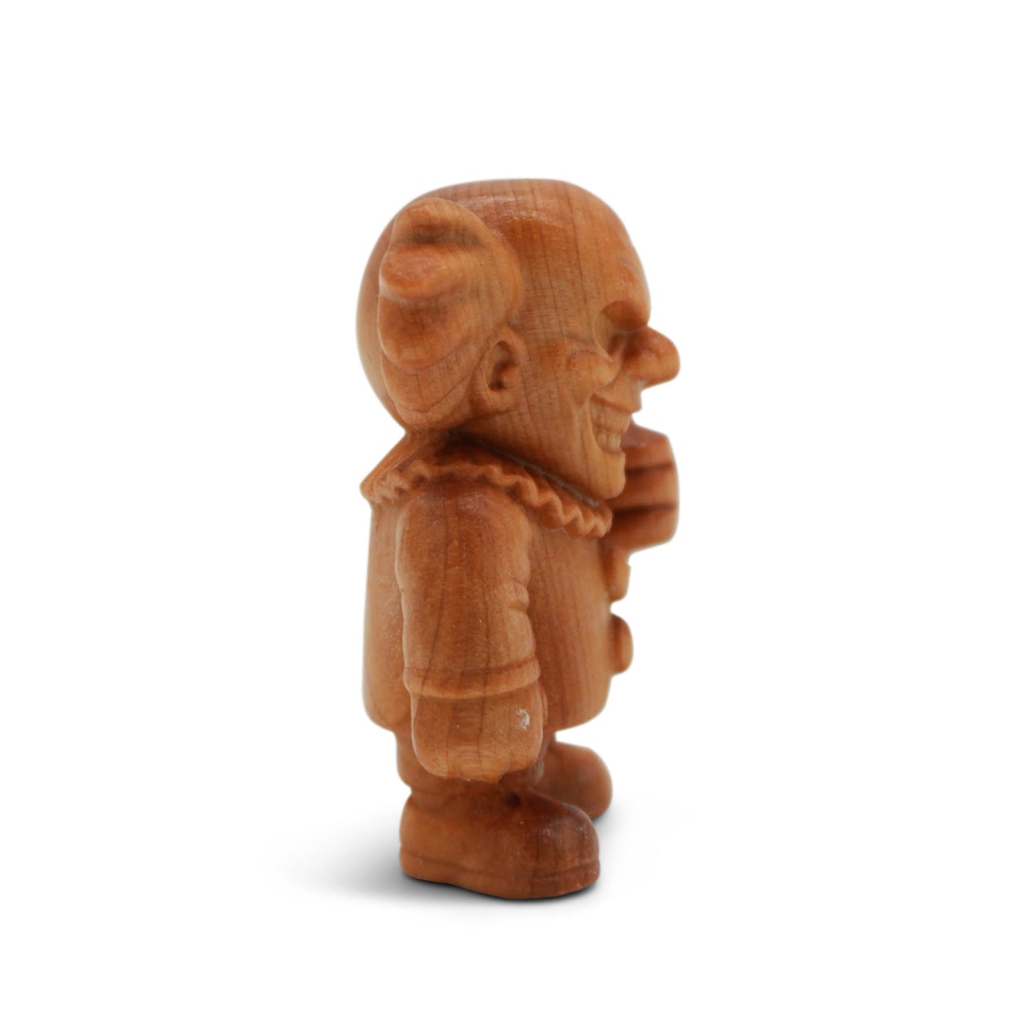 GOOFBALLS Mini Wooden Figurine – Funny Desk Toy, Cute, Quirky Collectible, Unique Gift for Office or Home Décor Shelf Display - Creepy Clown