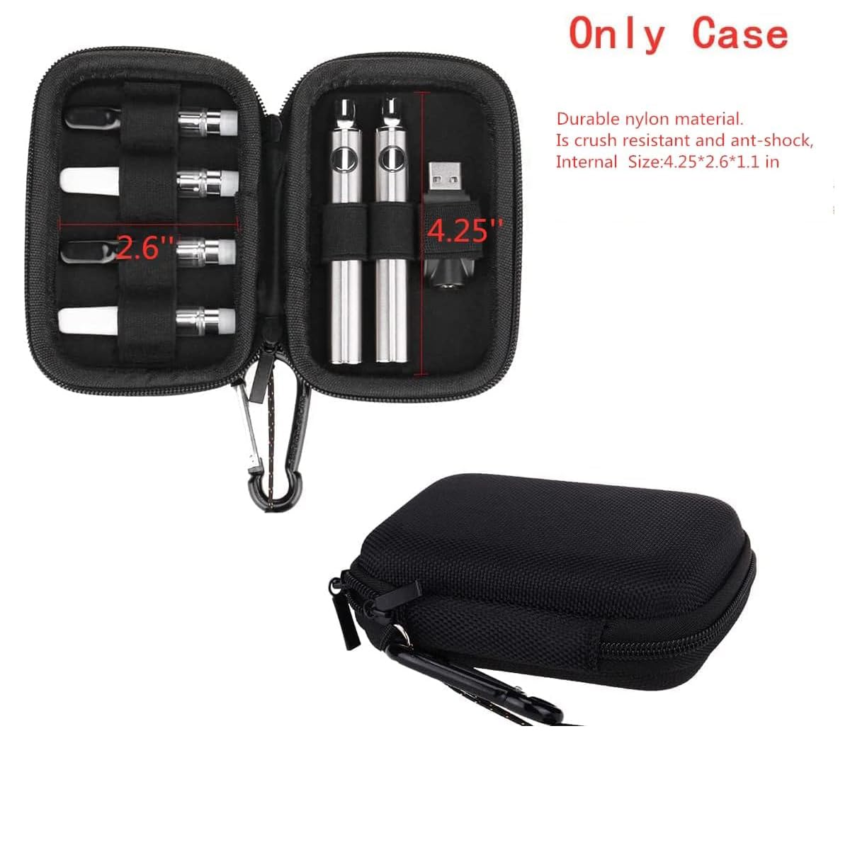 BIU-BOOM EVA Hard Case Ally & its Accessories Carrying pen case[Only Case ],Battery Organizer Storage Bag, Battery Charger Accessories .Carabiner or Lanyard,Charger,Kit