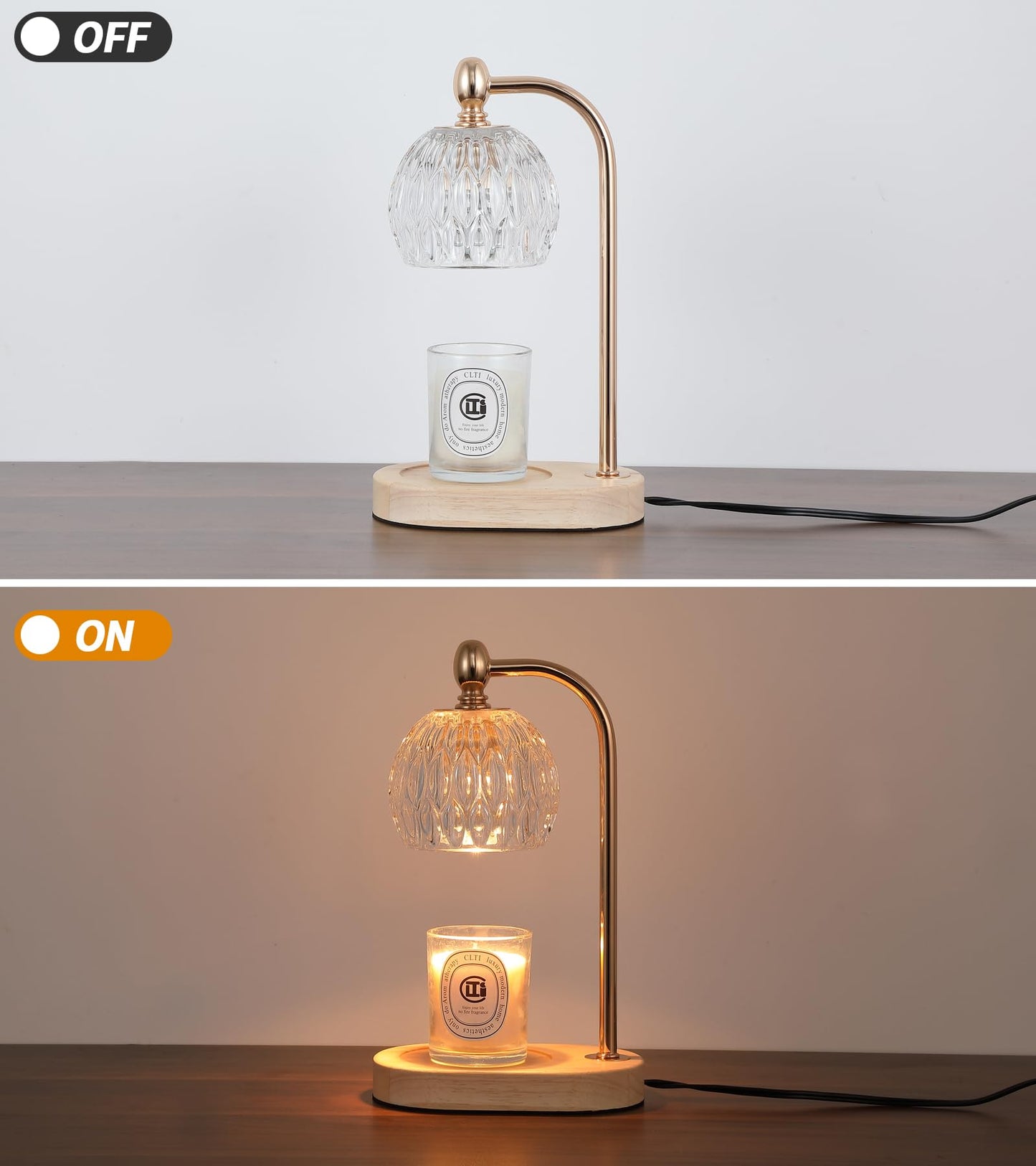 MEIXISUE Candle Warmer Lamp with Timer and Dimmer,Flameless Electric Wax Melt Warmer for Jar Candles With 2 Bulbs,House Warming Gifts,Mother's Day/Birthday/Christmas Gifts For Mom/Wife,Home Decor Lamp