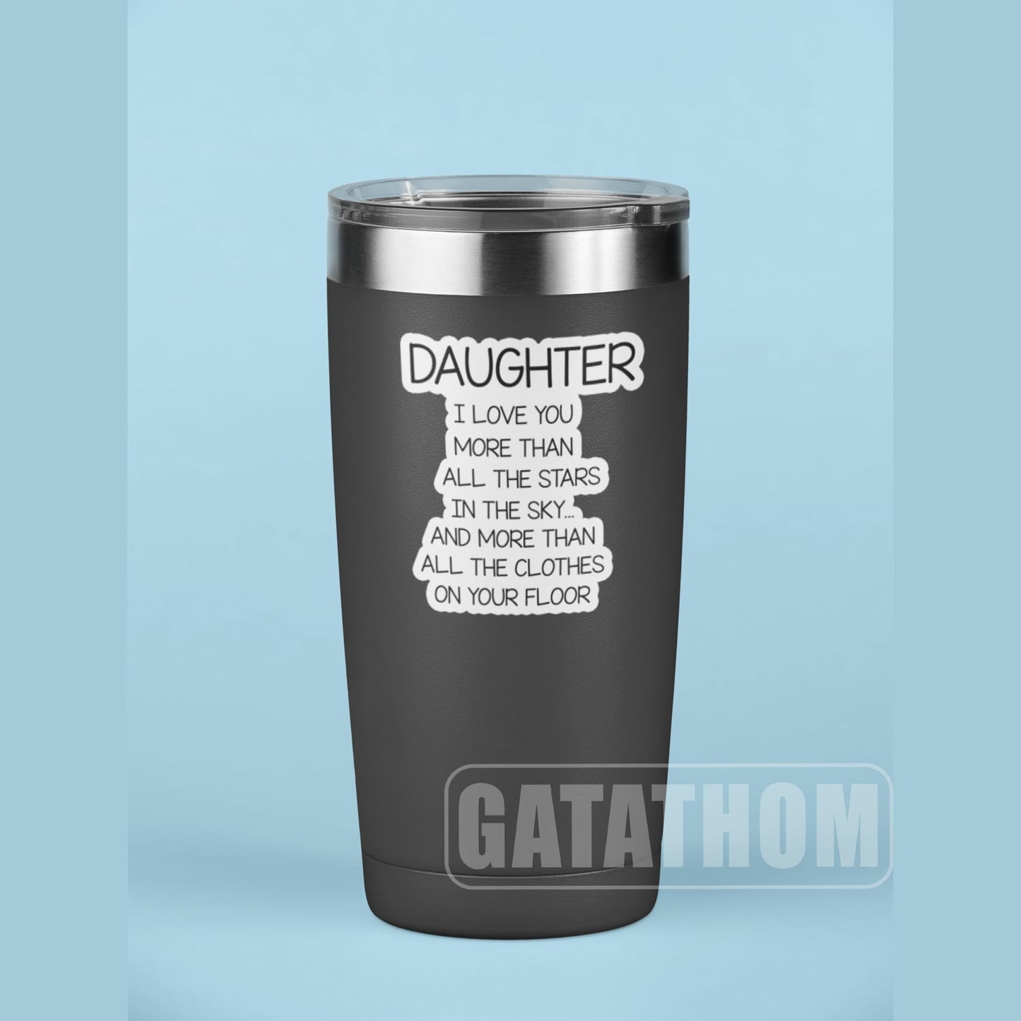 (3Pcs) Funny Daughter I Love You Sticker Sarcastic Daughter Saying Quote Stickers Loving Message Waterproof Vinyl Decal for Gifts for Birthday Gifts, Laptop Water Bottle Phone Scrapbook, 3 x 2.8