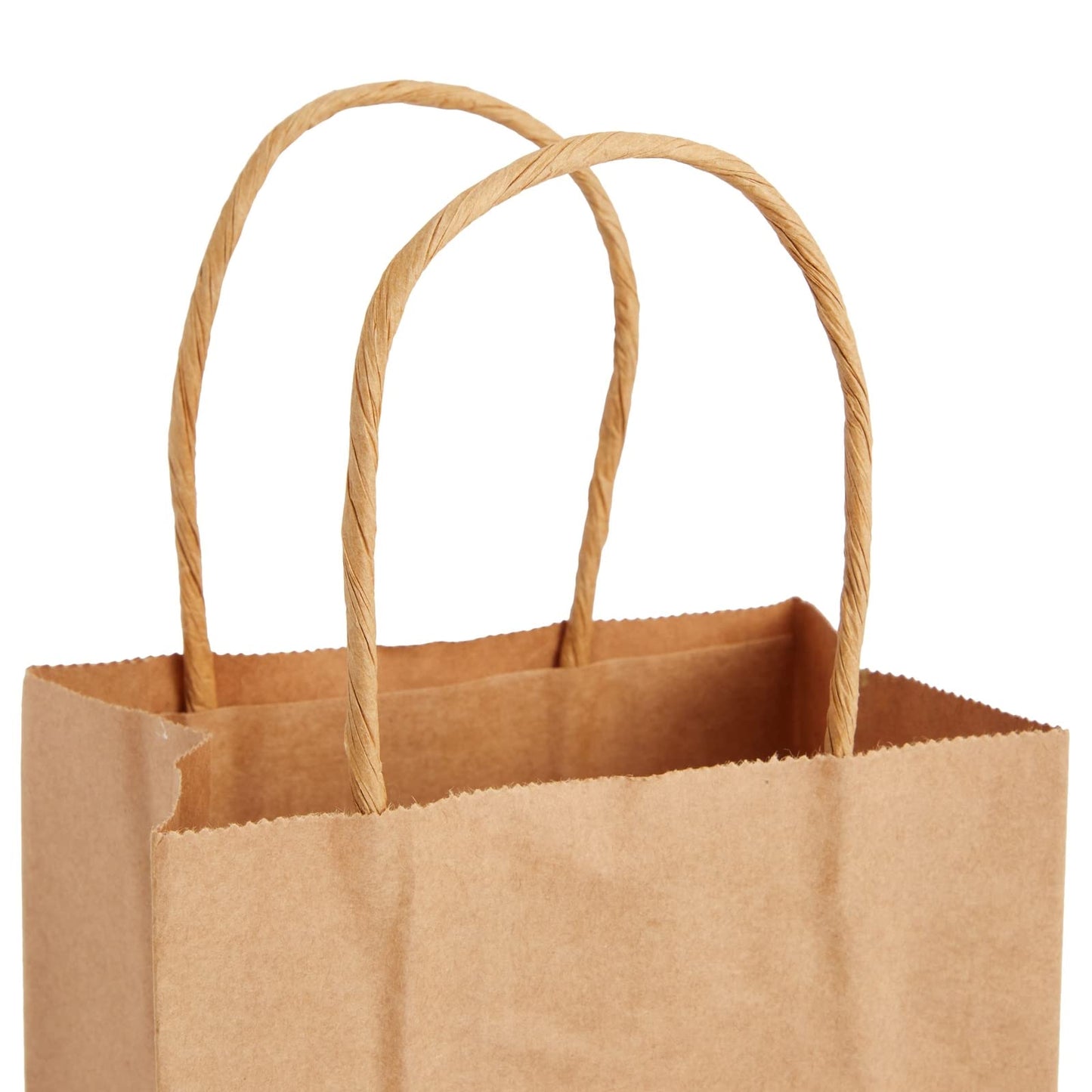 Juvale Brown Paper Gift Bags with Handles - 24-Pack - 5.3 x 3 x 8.5 in - Reusable Grocery & Retail Shopping Totes - Party Favor & Goodie Bags