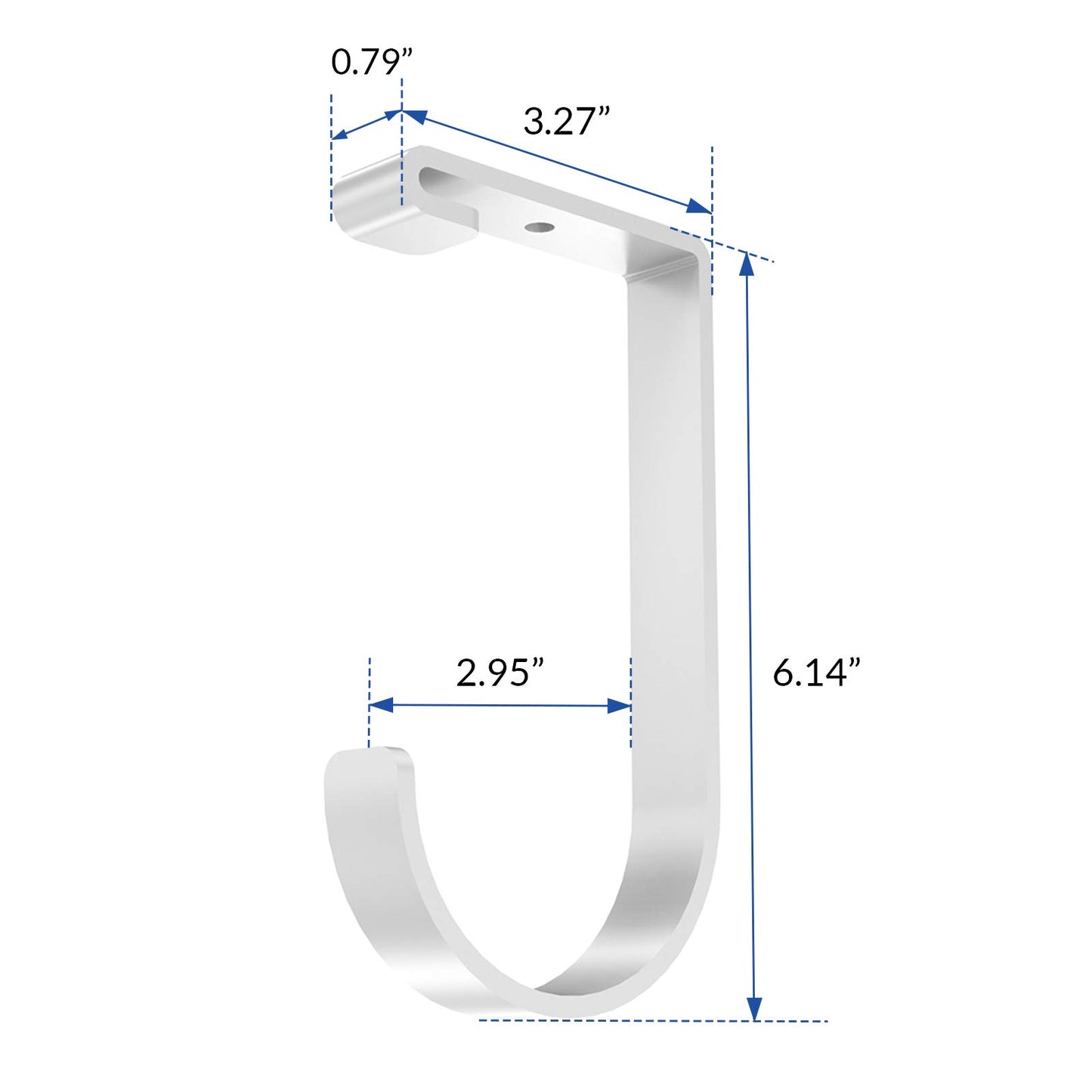 FLEXIMOUNTS 4 Pack Add On Storage Flat Hook Accessory for Garage Ceiling Rack and Wall Shelving, Max Weight Capacity up to 50lbs, White