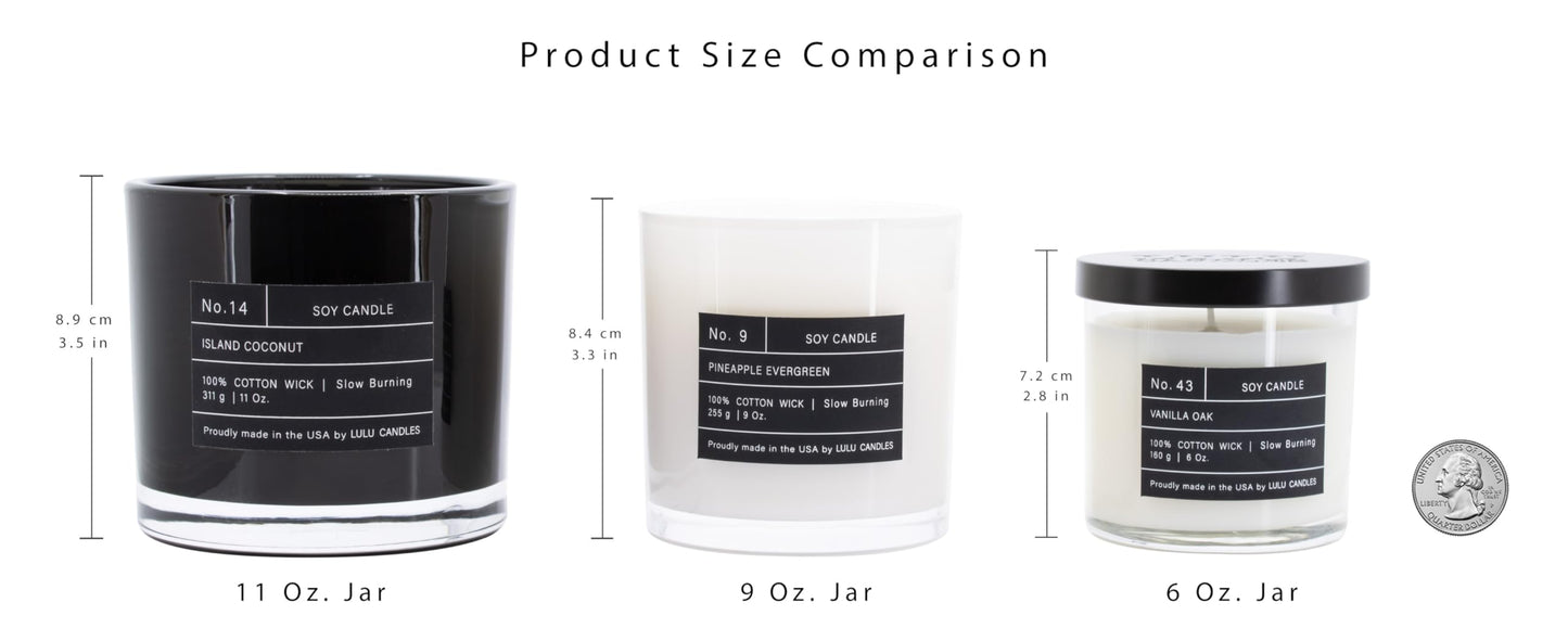 Lulu Candles | Jasmine, Oud & Sandalwood | Luxury Scented Soy Jar Candle | Hand Poured in The USA | Highly Scented & Long Lasting (6 Oz. Gift Box)