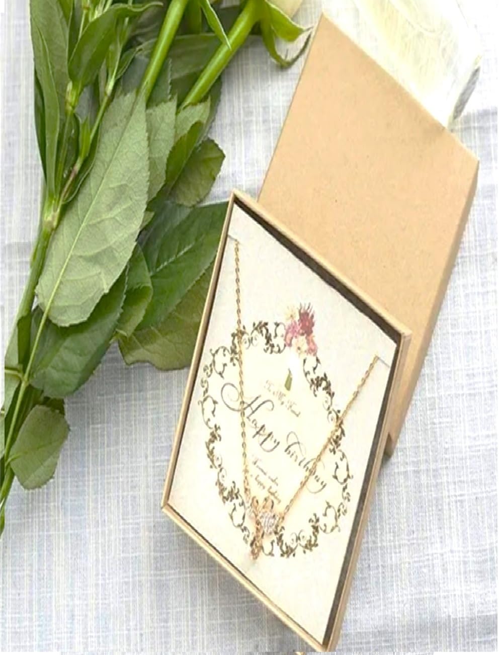 RJ Displays 6 Pack Cotton Filled Brown Color Paper Cardboard Jewelry Necklace Bracelets Watch Gift and Retail Boxes Size 7 1/8" x 5 1/8" x 1 1/8" Inch (Brown Kraft)