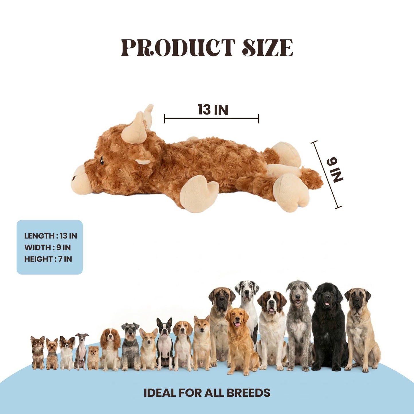 calming buddy - Cow Kit – Puppy Heartbeat Toy Sleep Aid for Dogs, Anxiety Relief Plush Toy with Heat Pack & Lavender, Includes Blanket & Squeaky Toy for All Breeds