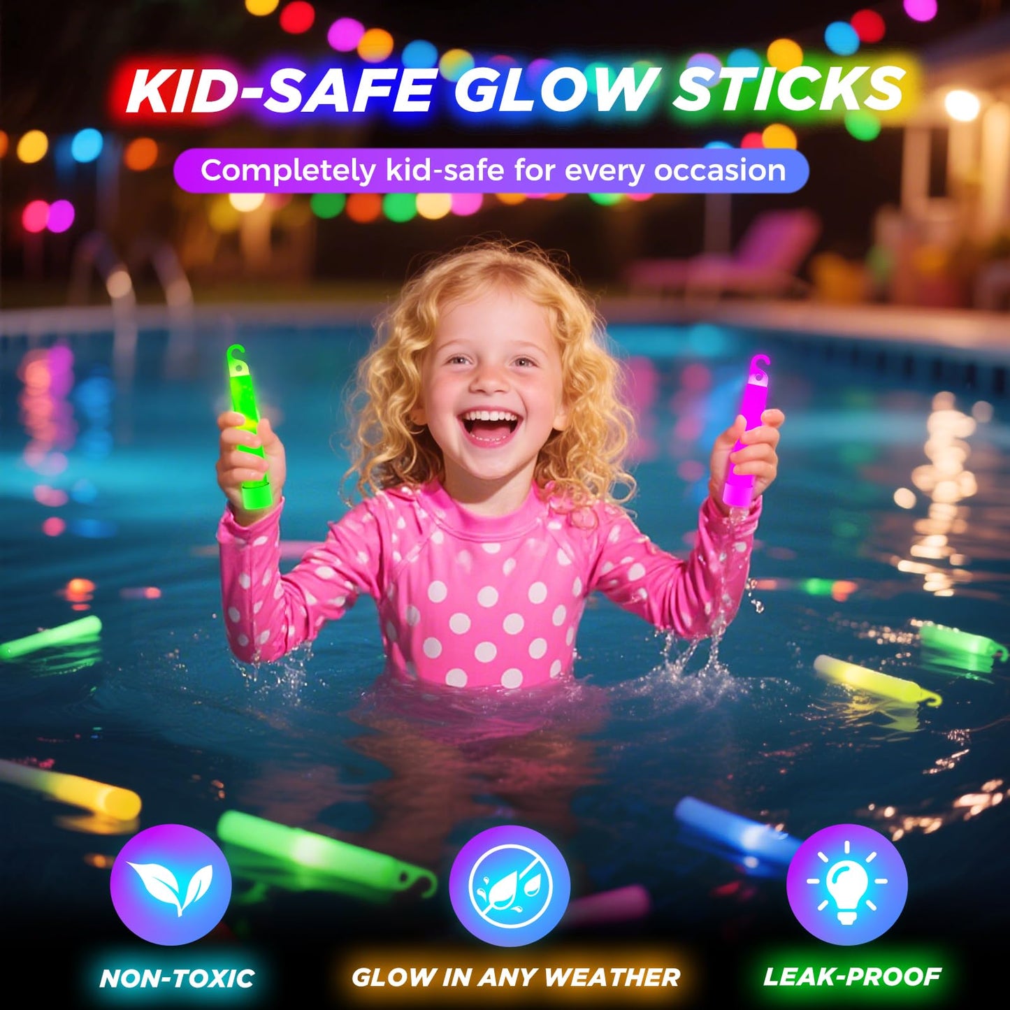 200Pcs Glow Sticks - 4 inch Glow In the Dark Sticks Halloween Party Favors, Waterproof Glow Sticks Lights Bulk Party Pack for Kids with 10 Hours Duration, Party Favors Light Stick for Halloween Party