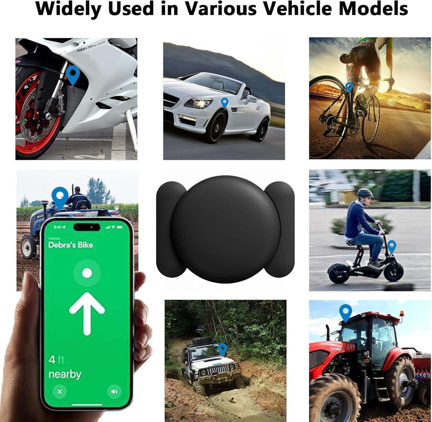 GPS Tracker for Vehicles, MINI Car Tracker Device Hidden for Vehicle, No Monthly Fee, Real-Time Tracker Device for Vehicles Work with Find My (iOS Only), Magnetic Waterproof Car GPS Tracker, 1PCS