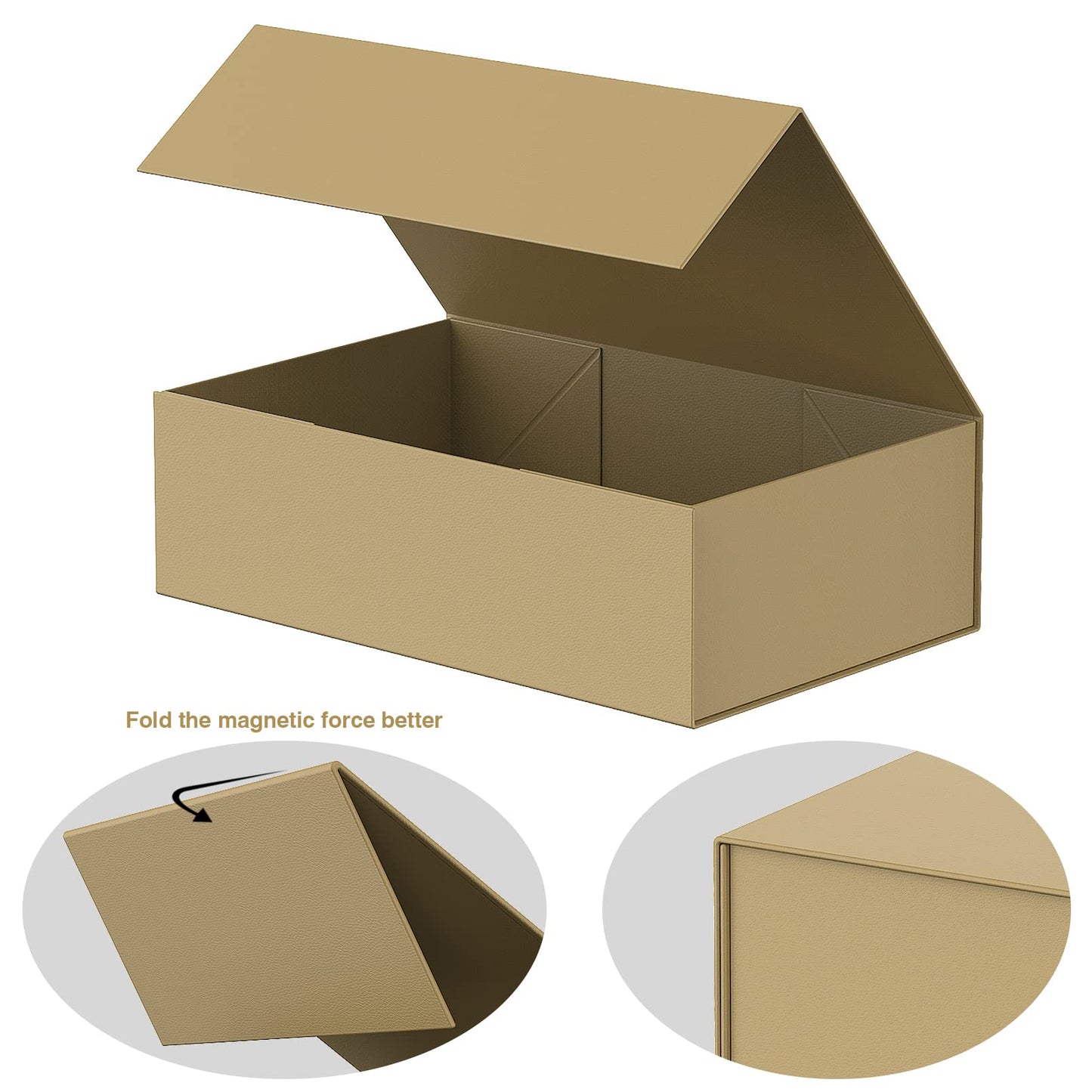HavrePac Luxury Large Gift Box 13.8"x9"x4.3" Storage Box Ribbon Magnetic Closure for Luxury Packaging Box for Valentine's Day, Mother's Day, Birthdays, Bridal Gifts,Weddings