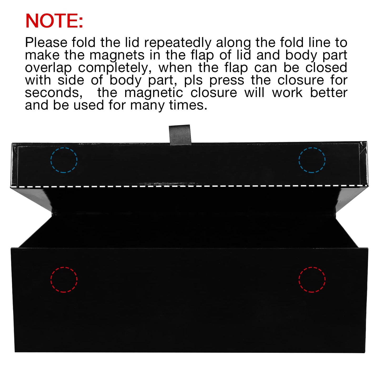 Aimyoo 3 Pack Black Collapsible Gift Box with Magnetic Closure Lids & Rope for Easy Opening 13.8x9x4.3, Bridesmaid Groomsman Proposal Boxes, Rectangle Storage Present Boxes
