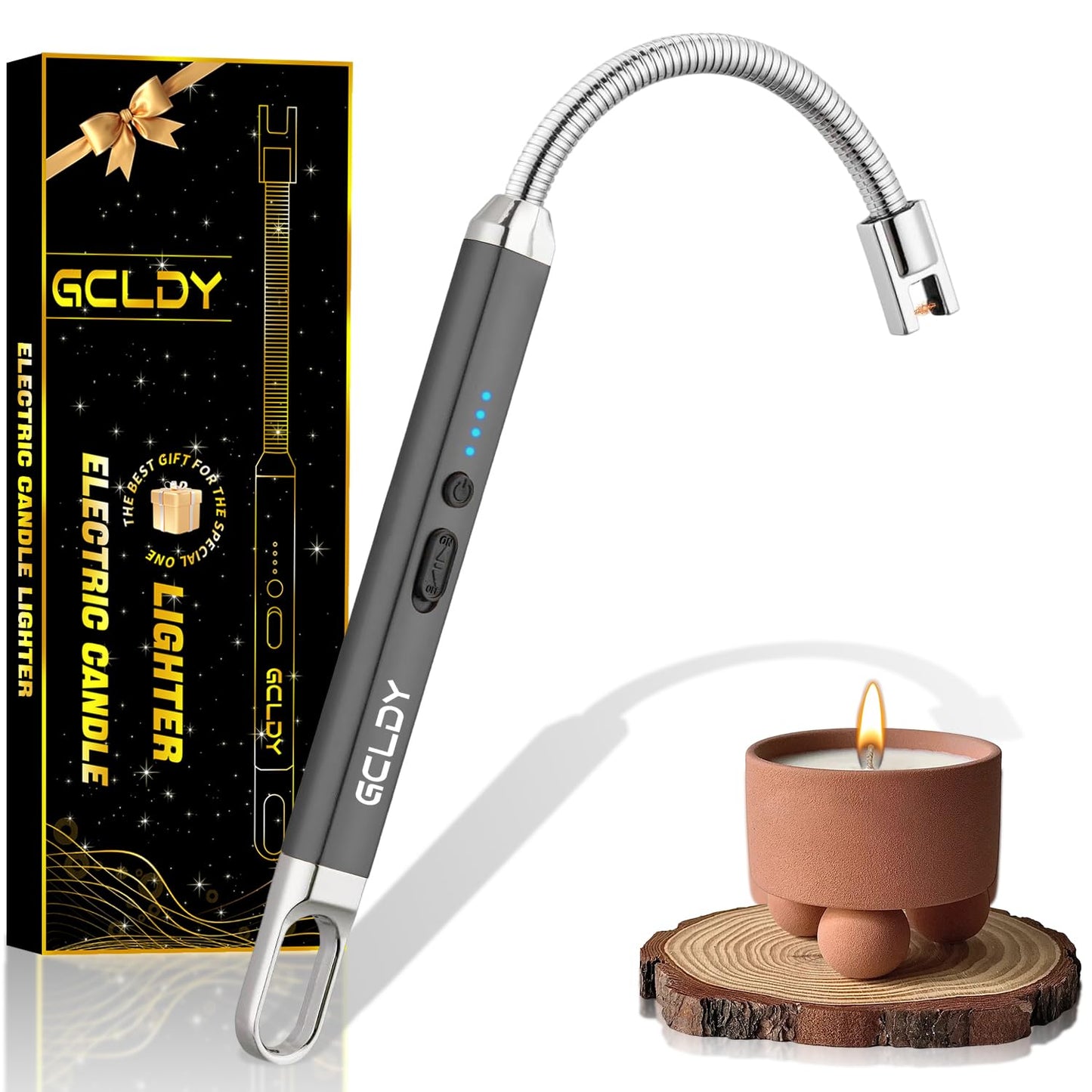 Electric Candle Lighter, Best Stocking Stuffers 2025 for Women Men Adults, Birthday Gift for Women Wife Mom Sister Nana Men, Long Rechargeable Lighter for Candle Grill Home Kitchen BBQ Camping