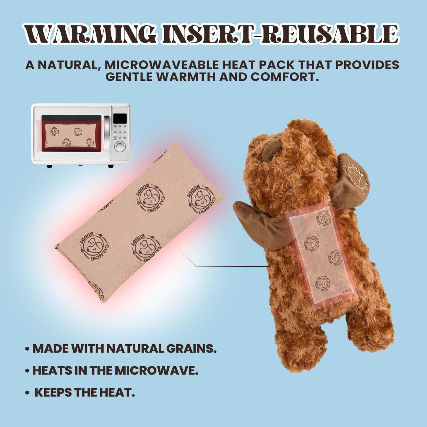 calming buddy - Little Buddy Kit - Puppy Hearbeat Toy for Small Puppy, Anxiety Relief with Reusable Heat Pack and Lavender, Sleep Aid for Dogs, Plush Comfort Toy, Includes Blanket & Squeaky Toy