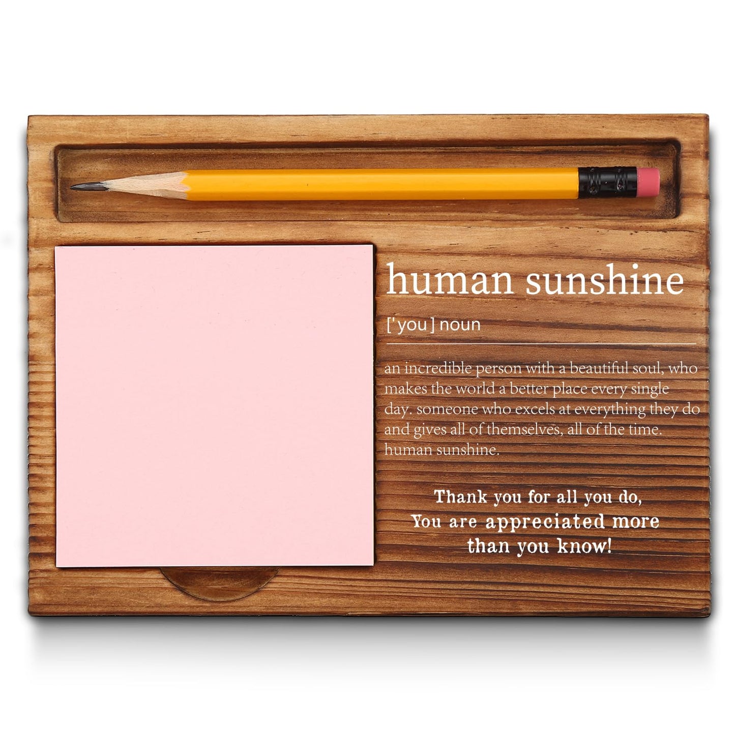 Human Sunshine Gifts for Women, Coworker Leaving, Human Sunshine Sticky Note Holder, Thank You Appreciation Gifts Friends Women Men Coworkers Self-Stick Note Pad Holders GAA51