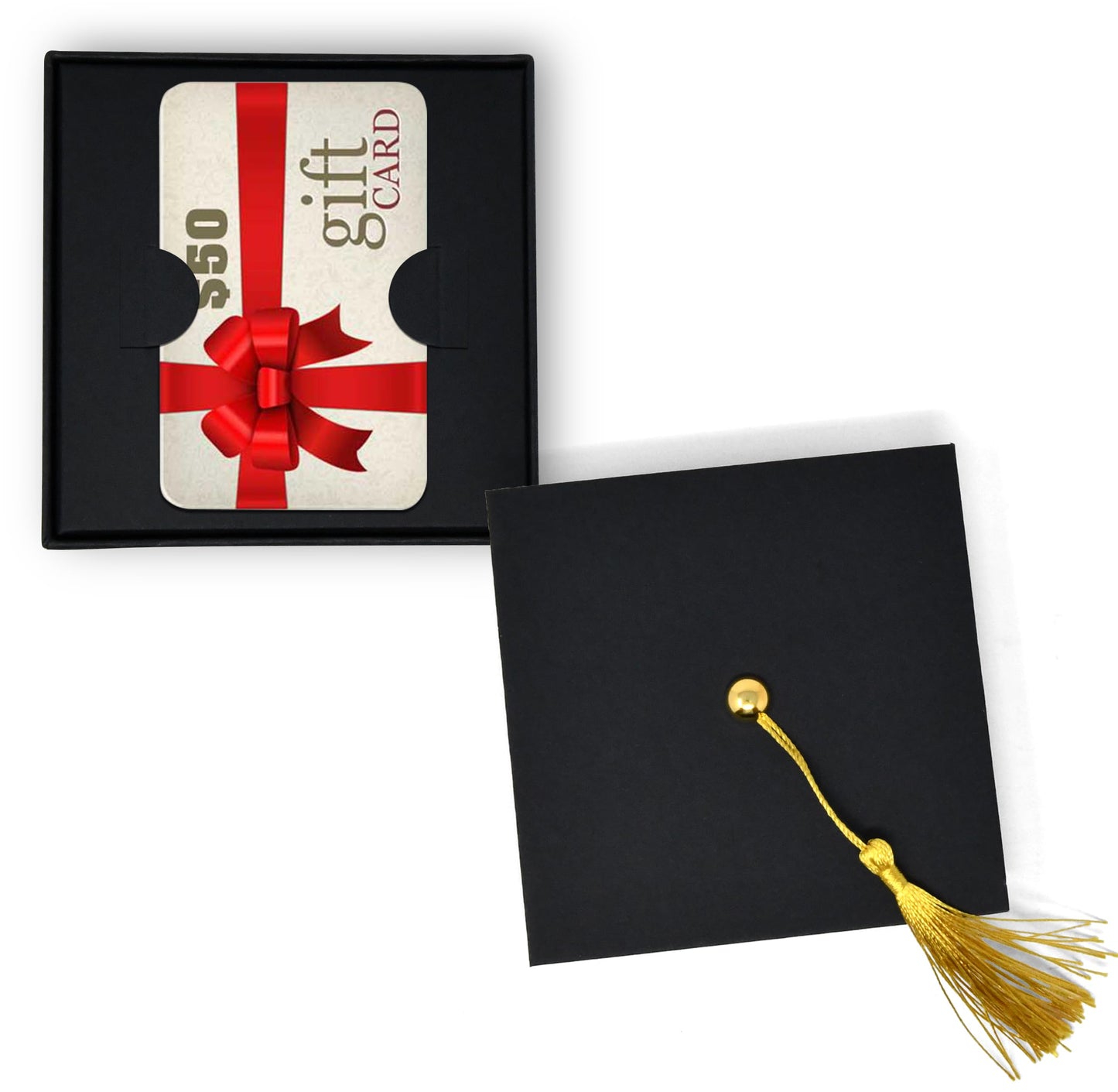 Graduation Gift Card Box Holder Cap Shaped with Tassel Pack of 6 Grad Gifts Cards Graduate Present Boxes Holders for Graduations Party Supplies