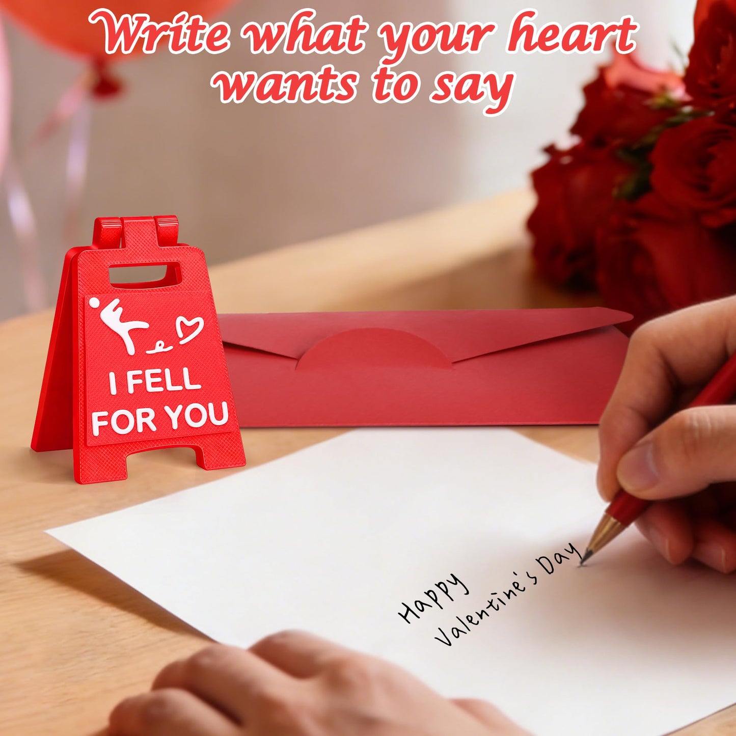 Mini Sign Valentines Day Her Him Gifts for Girlfriend Boyfriend Anniversary Women Gifts for Wife Husband Birthday Romantic Love You Gift for Couples Fiancee I Fell for You 3D Printed Desk Decor Sign